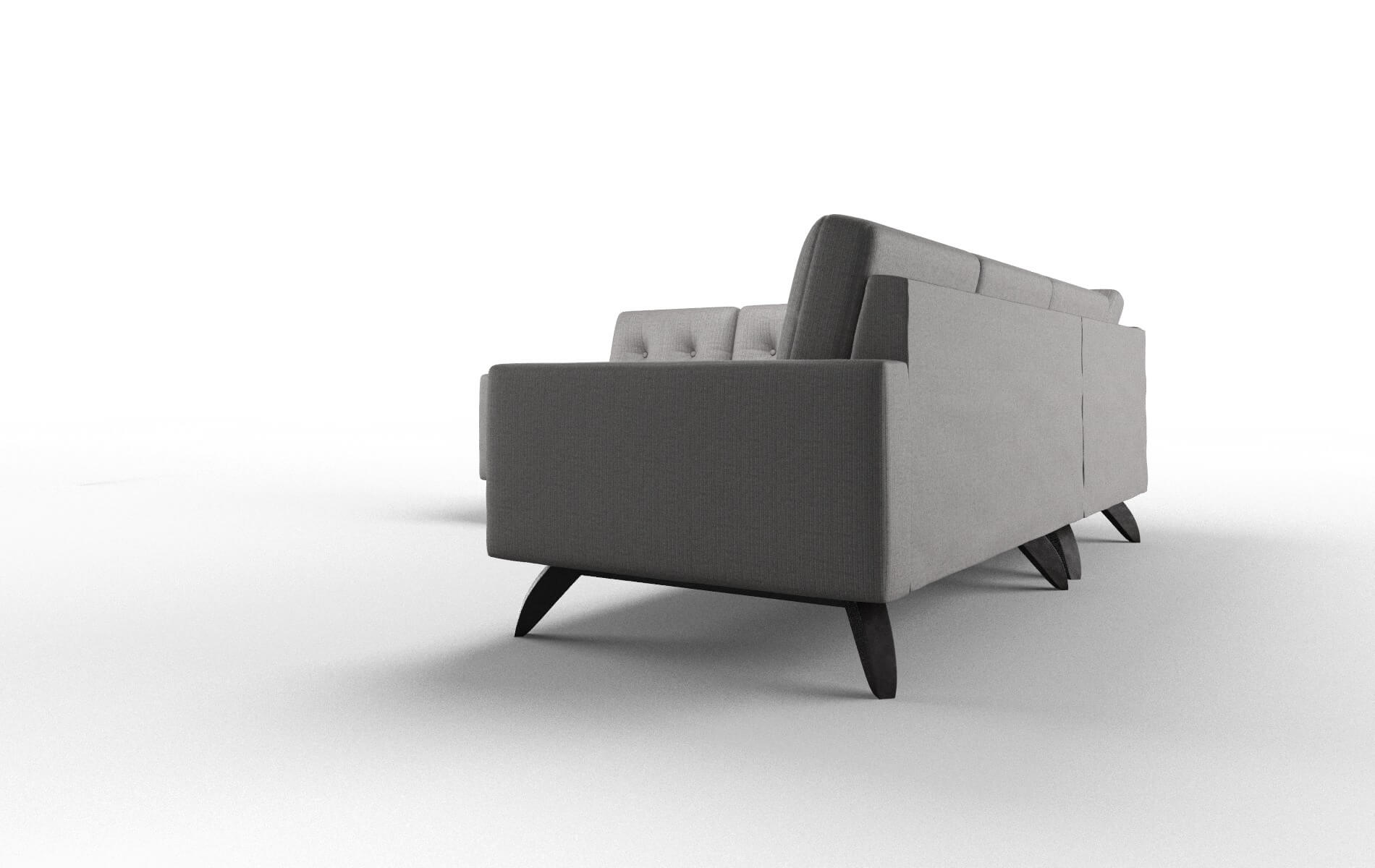 Milan Avenger Zinc Sectional espresso legs 4