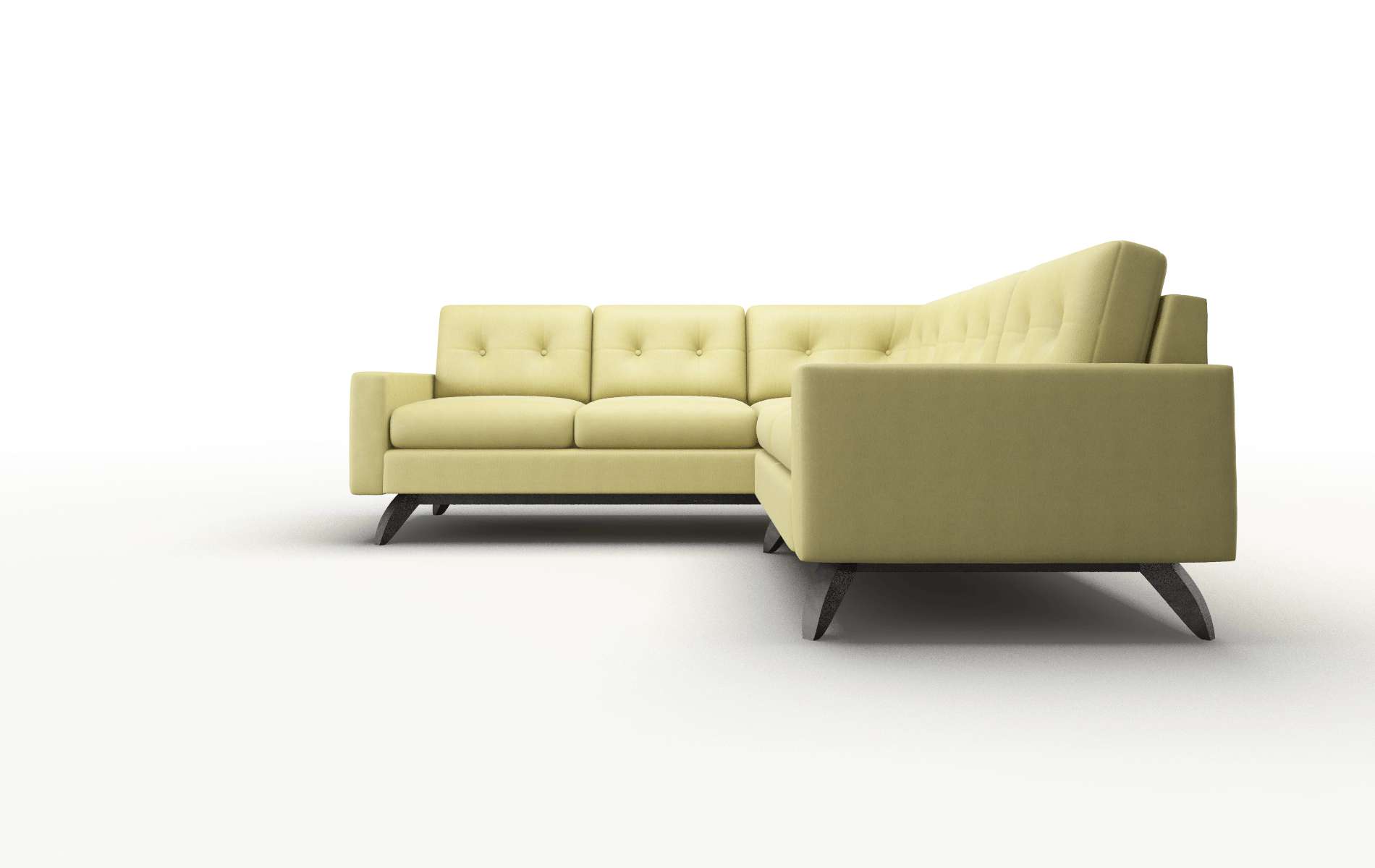 Milan Bella Apple Sectional espresso legs 5