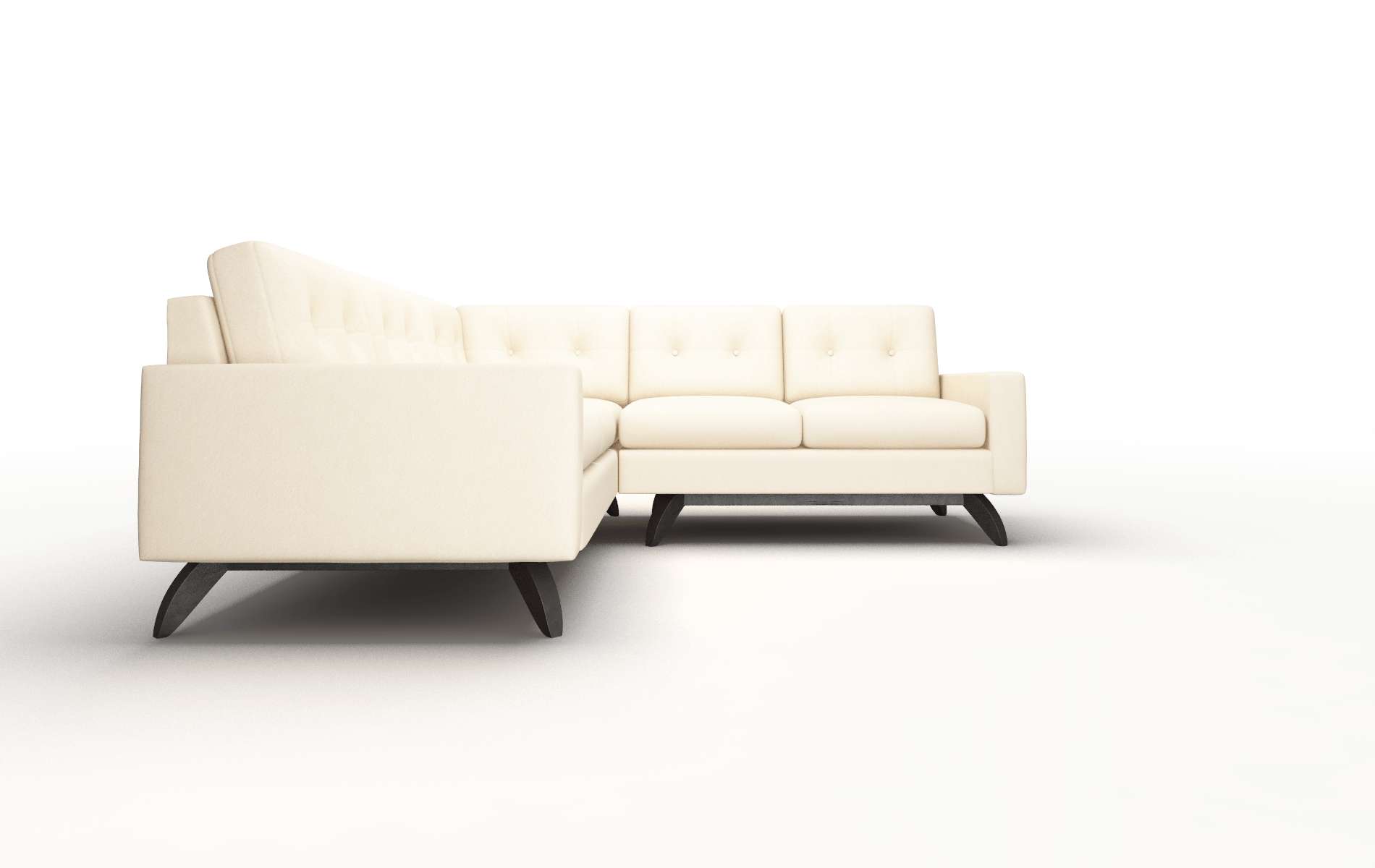 Milan Bella Buckwheat Sectional espresso legs 2