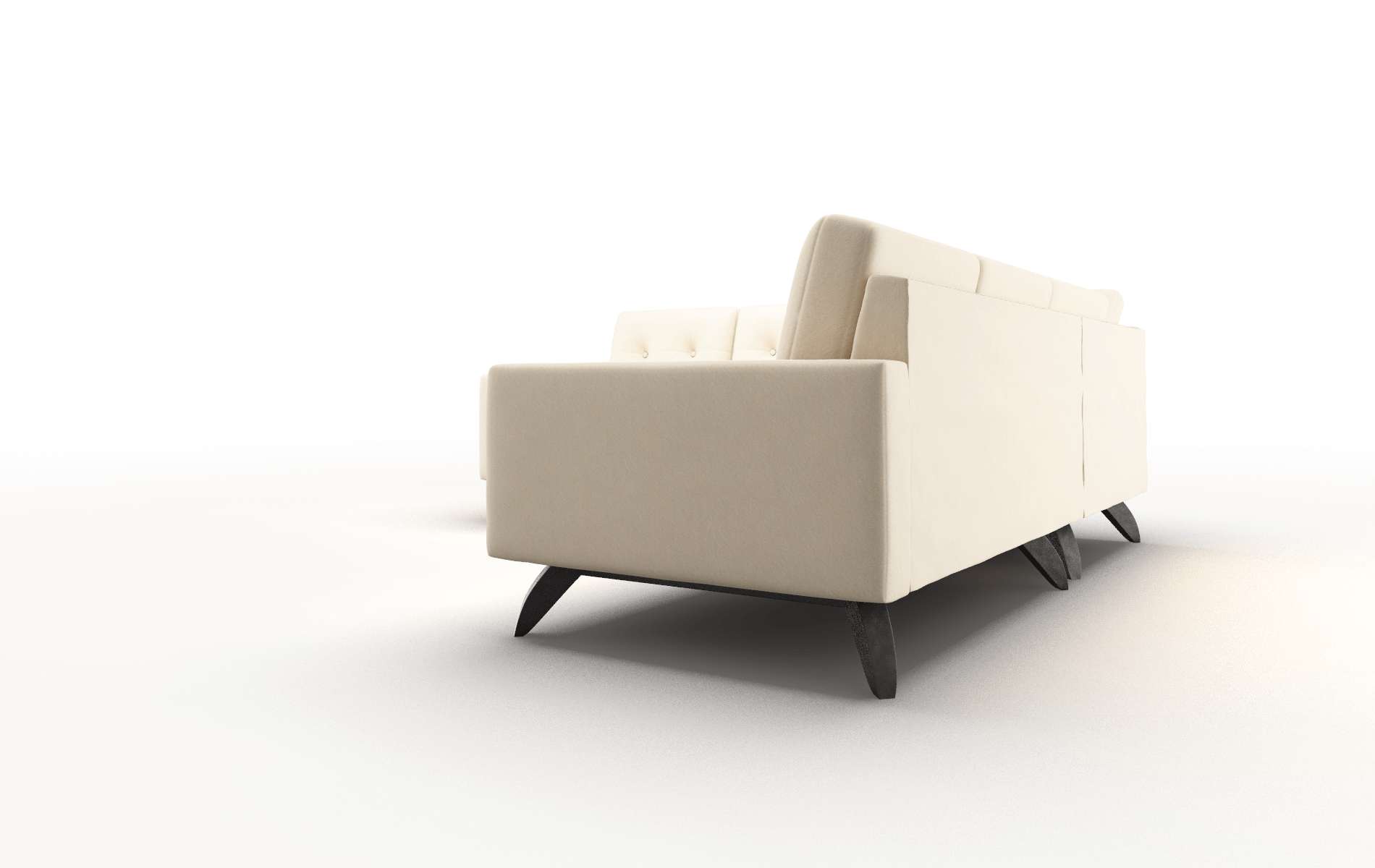 Milan Bella Buckwheat Sectional espresso legs 4