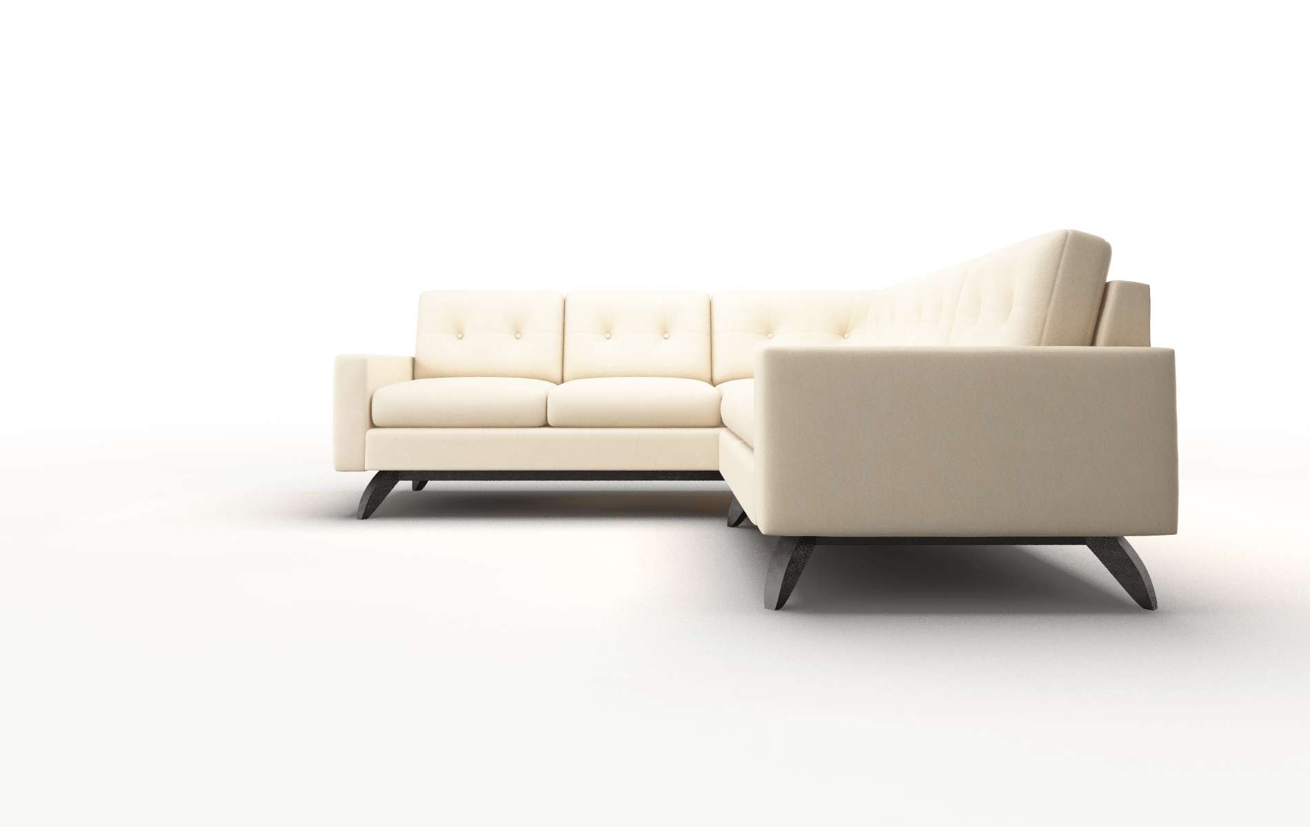 Milan Bella Buckwheat Sectional espresso legs 5