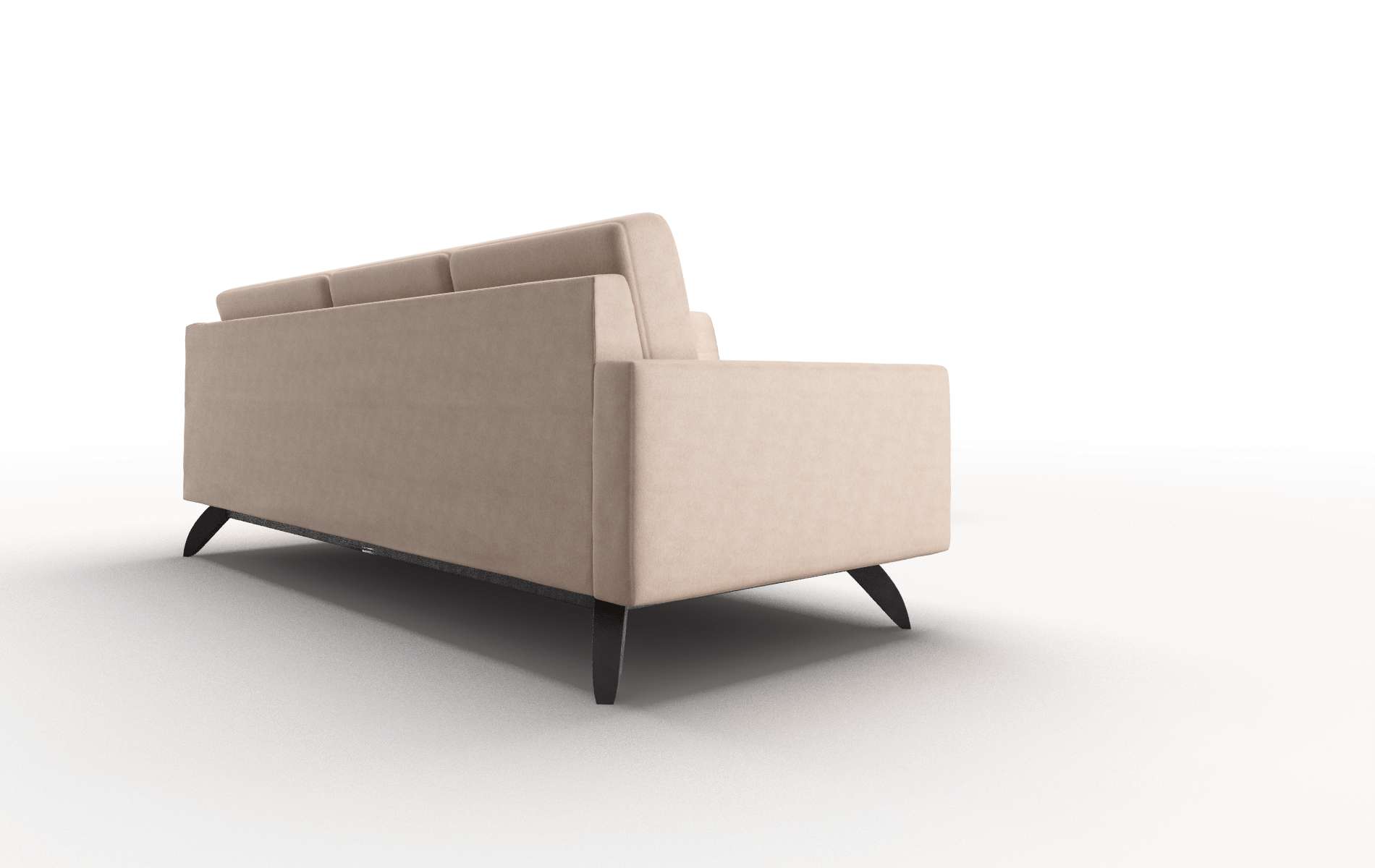 Milan Bella Cocoa Sectional espresso legs 3