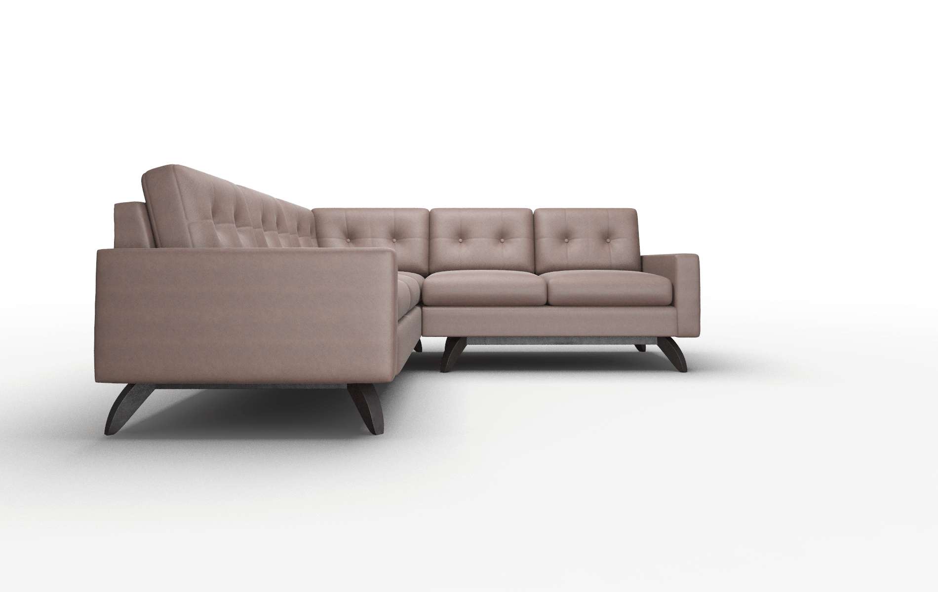 Milan Bella Espresso Sectional espresso legs 2