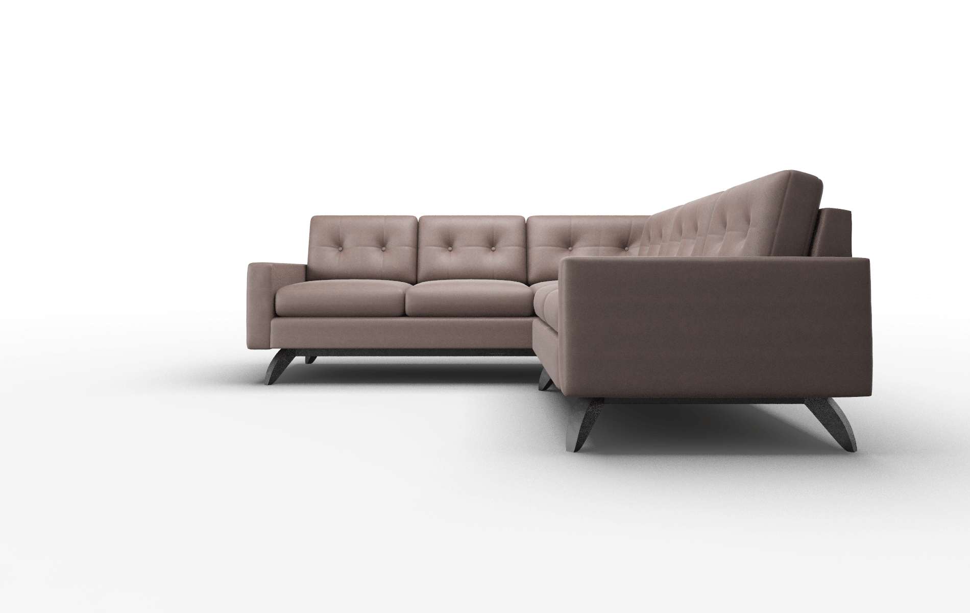 Milan Bella Espresso Sectional espresso legs 5