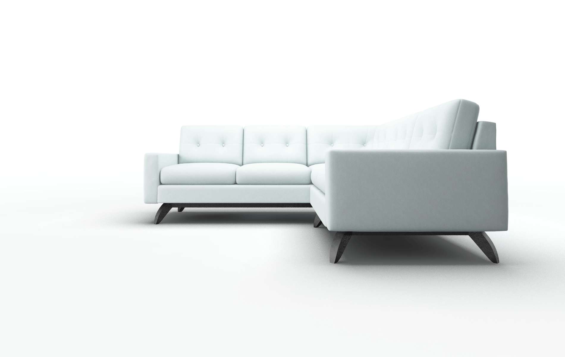 Milan Bella Skylight Sectional espresso legs 5