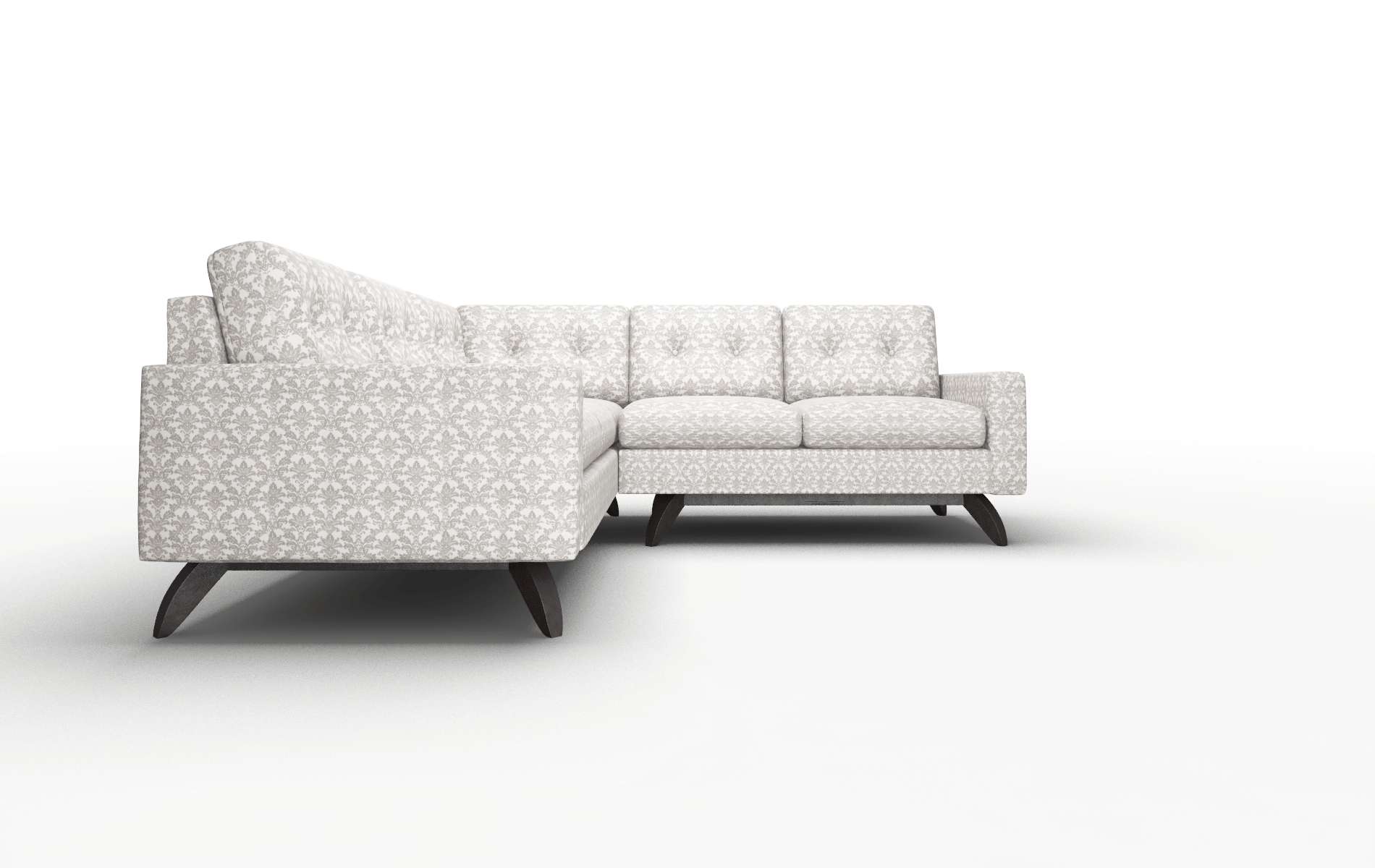 Milan Bergamo Dove Sectional espresso legs 2