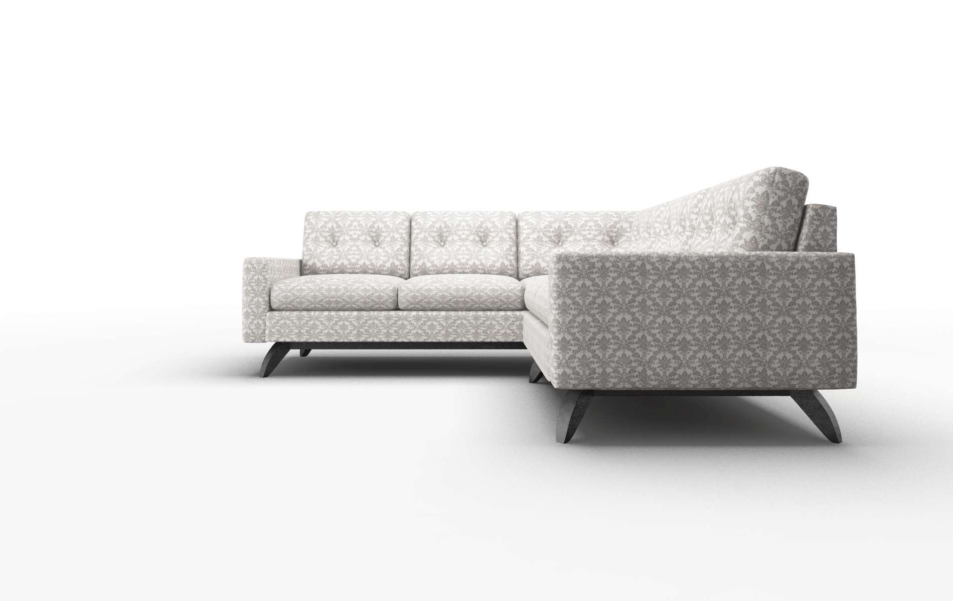 Milan Bergamo Dove Sectional espresso legs 5