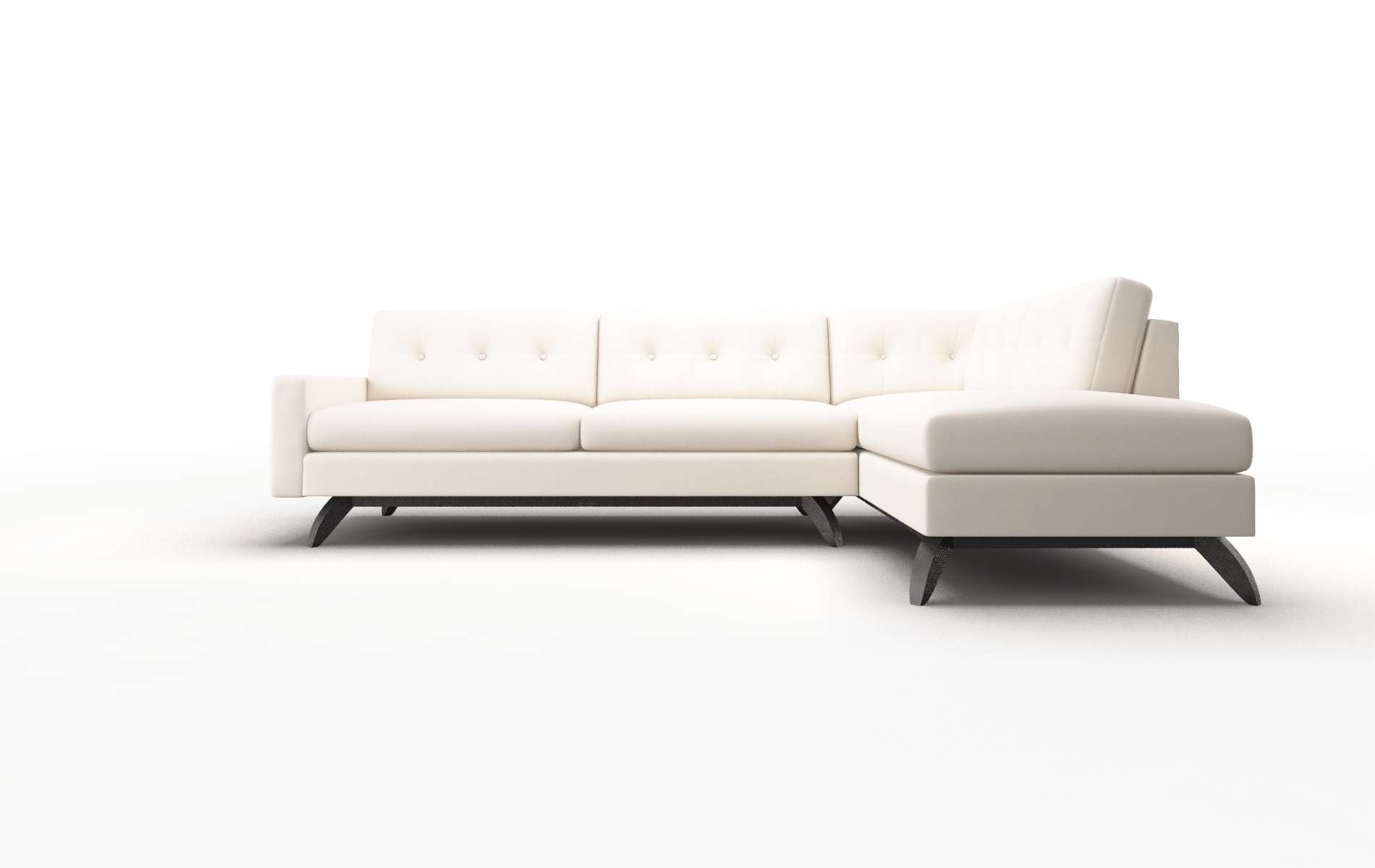 Milan Blanche milky Panel Espresso Legs  1