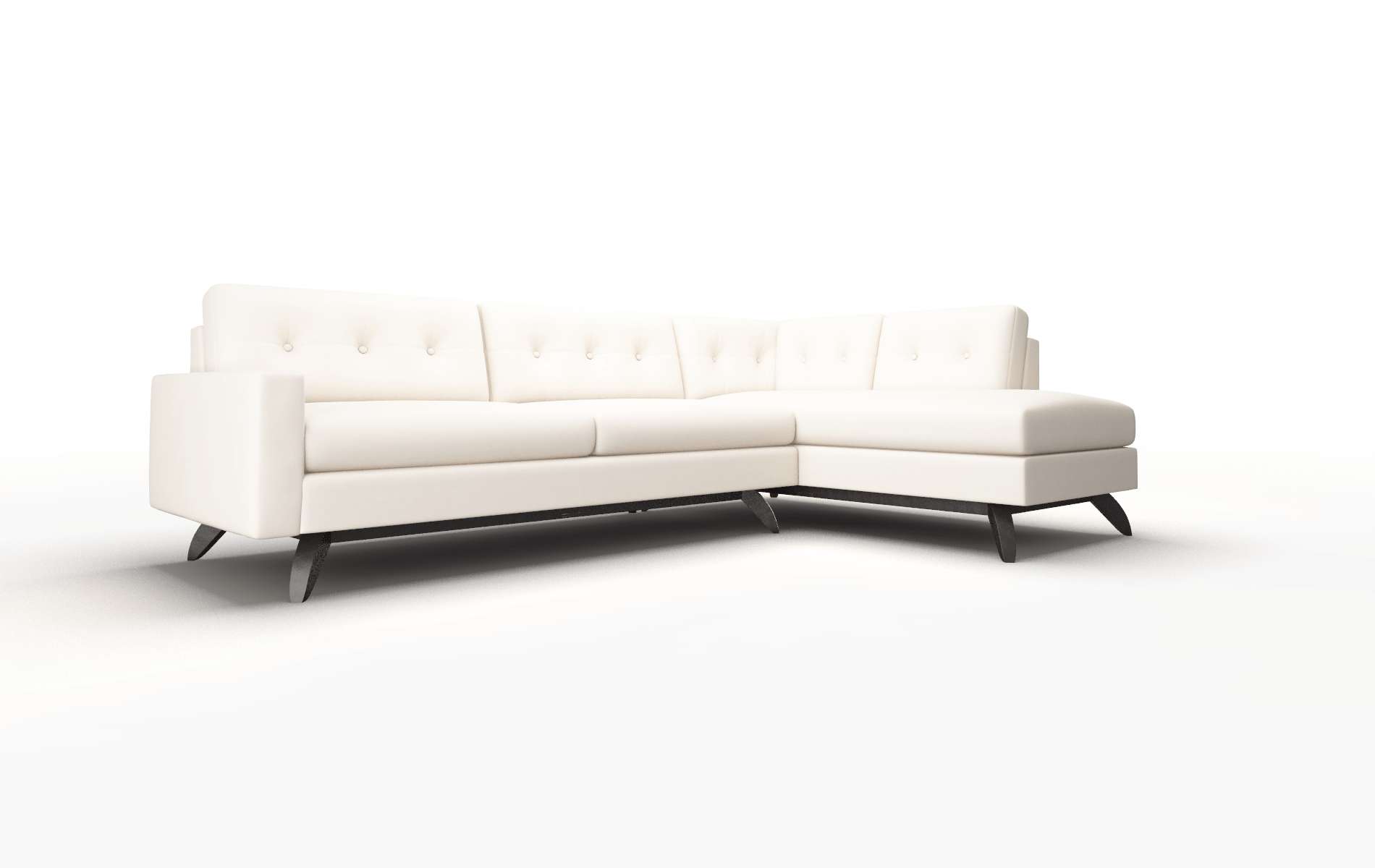 Milan Blanche Milky Panel espresso legs 2