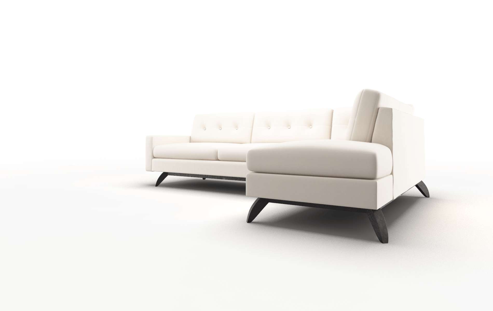 Milan Blanche Milky Panel espresso legs 4