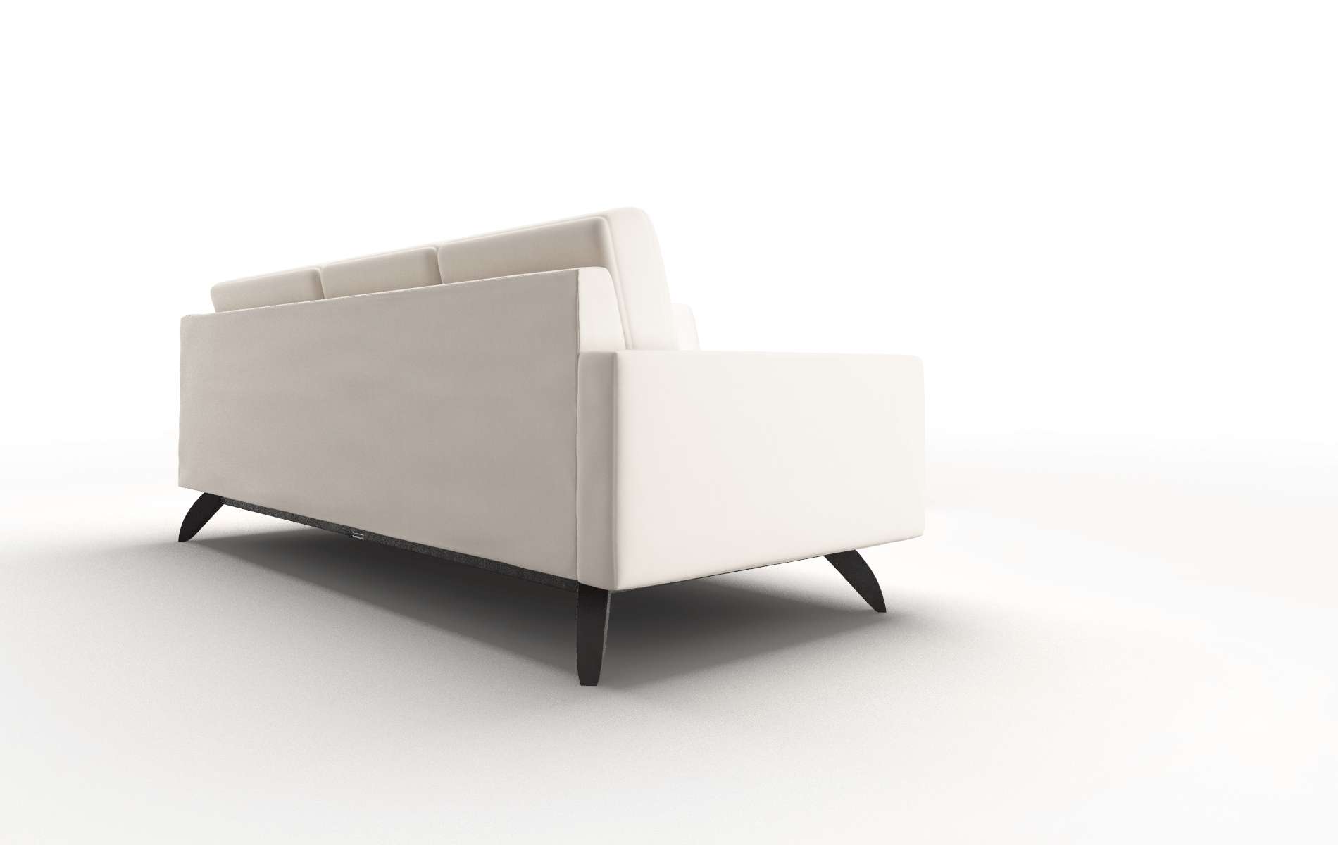 Milan Blanche Milky Sectional espresso legs 3