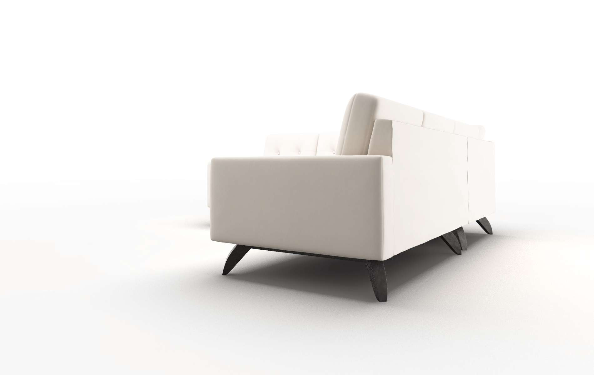 Milan Blanche Milky Sectional espresso legs 4