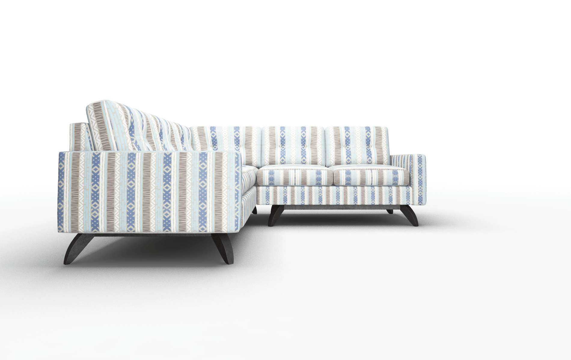 Milan Bodhi Indigo Sectional espresso legs 2
