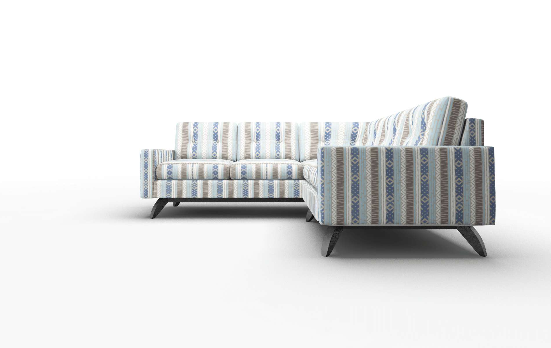 Milan Bodhi Indigo Sectional espresso legs 5