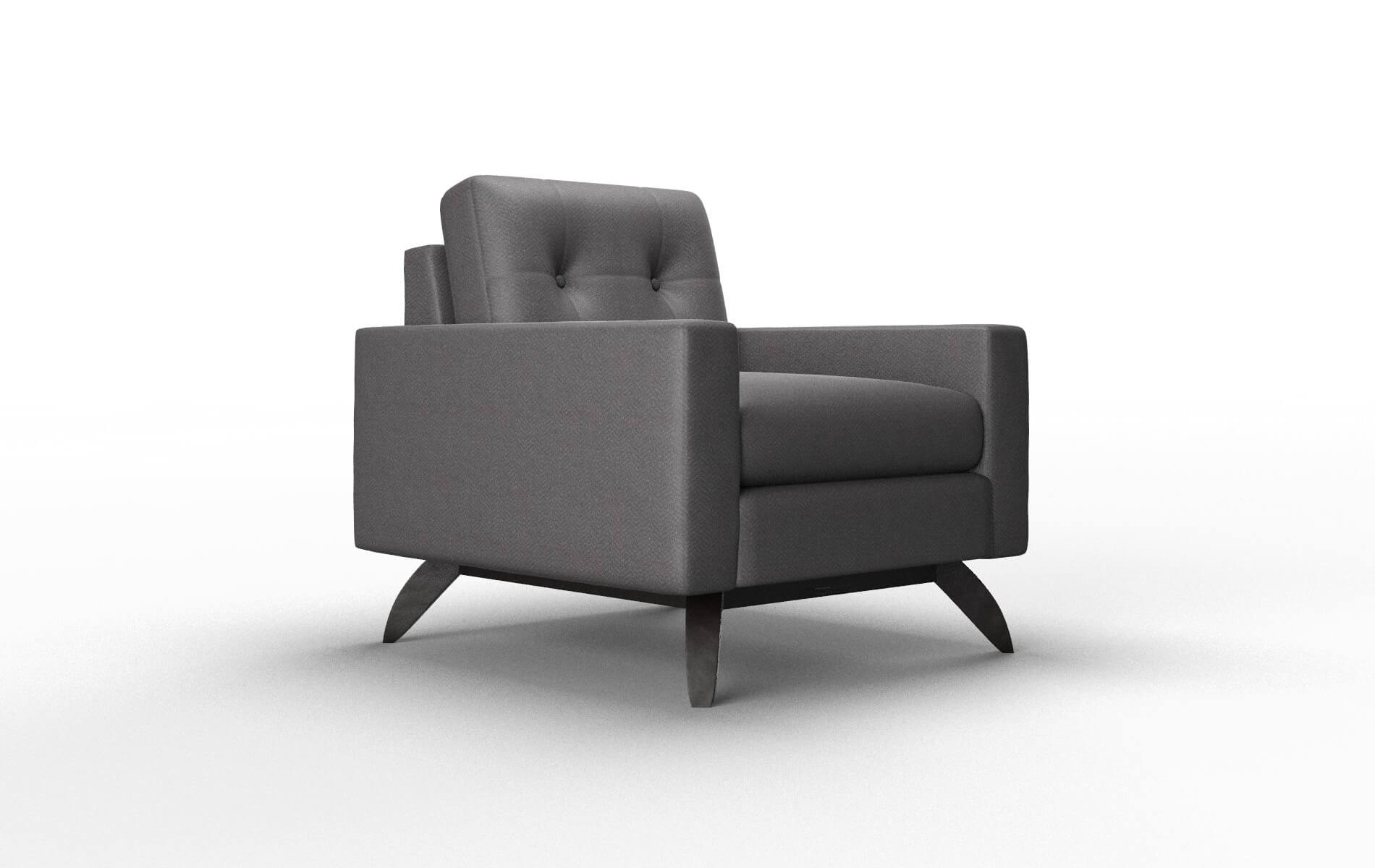 Milan Catalina Charcoal Chair espresso legs 2