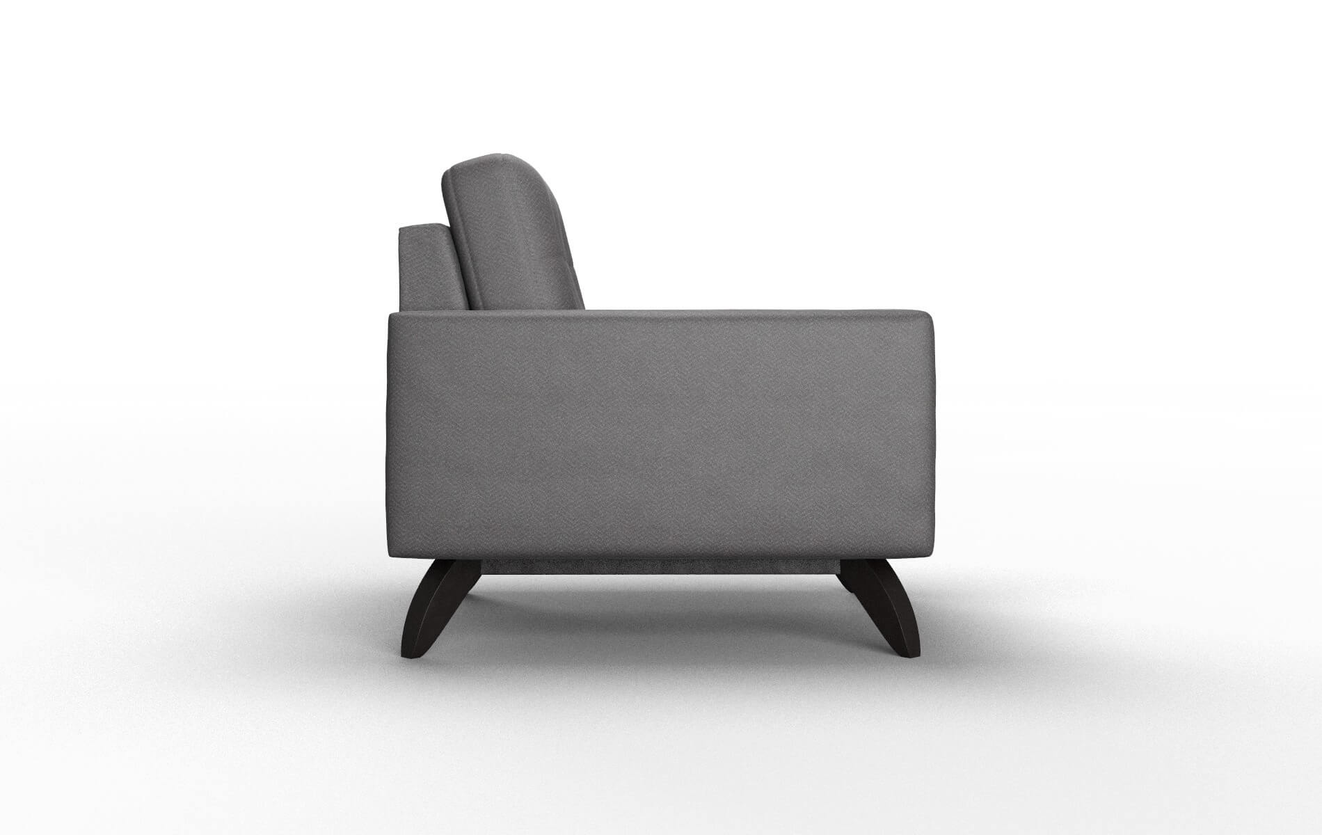 Milan Catalina Charcoal Chair espresso legs 3
