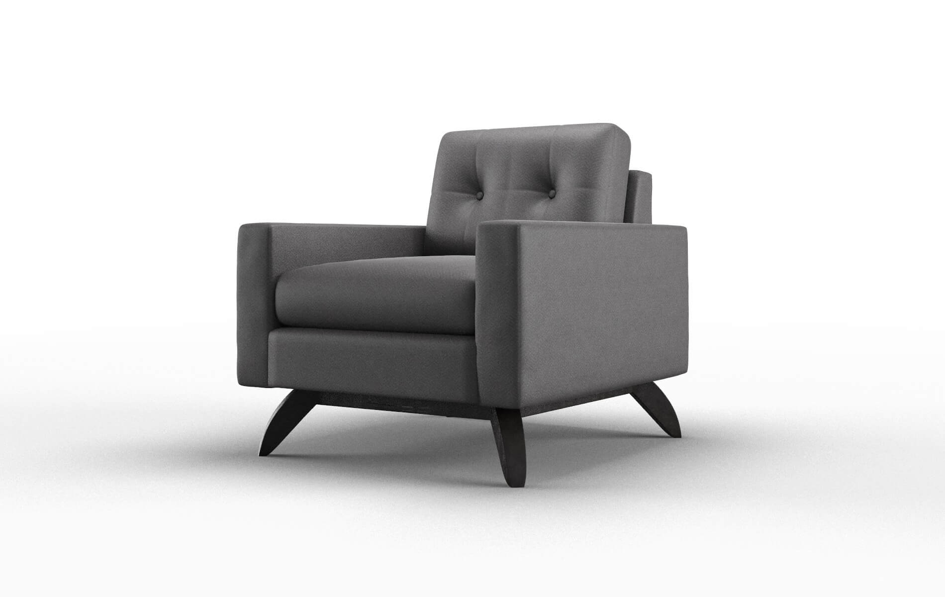Milan Catalina Charcoal Chair espresso legs 4