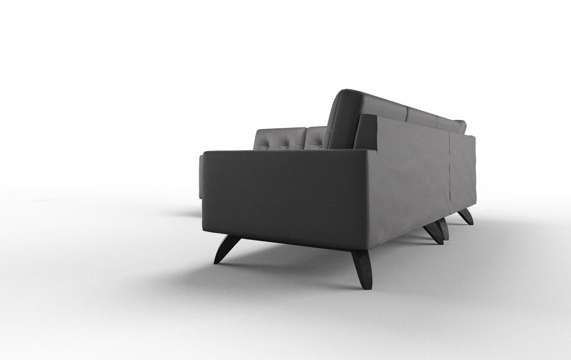 Milan Catalina Charcoal Sectional espresso legs 4