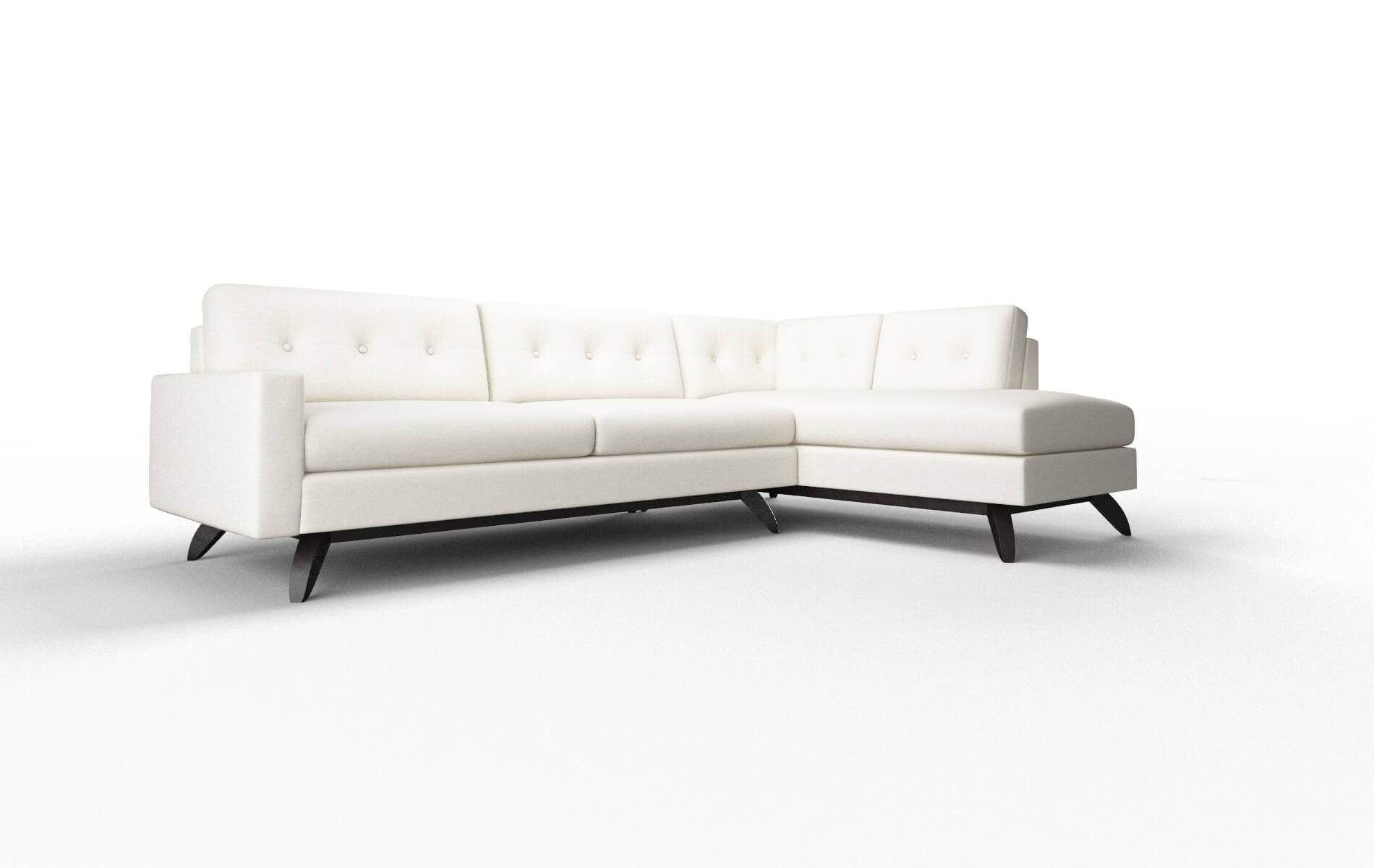 Milan Catalina Ivory Panel espresso legs 2