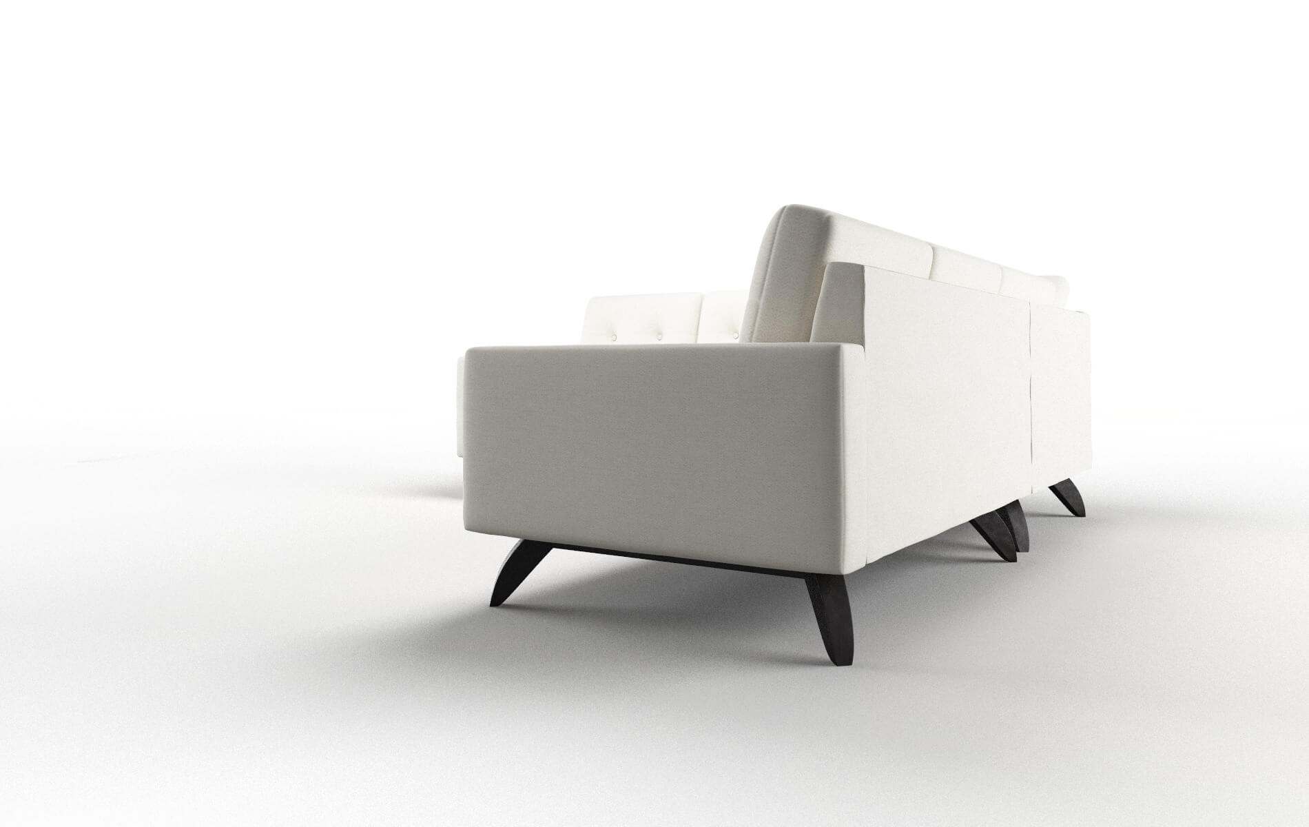 Milan Catalina Ivory Sectional espresso legs 4