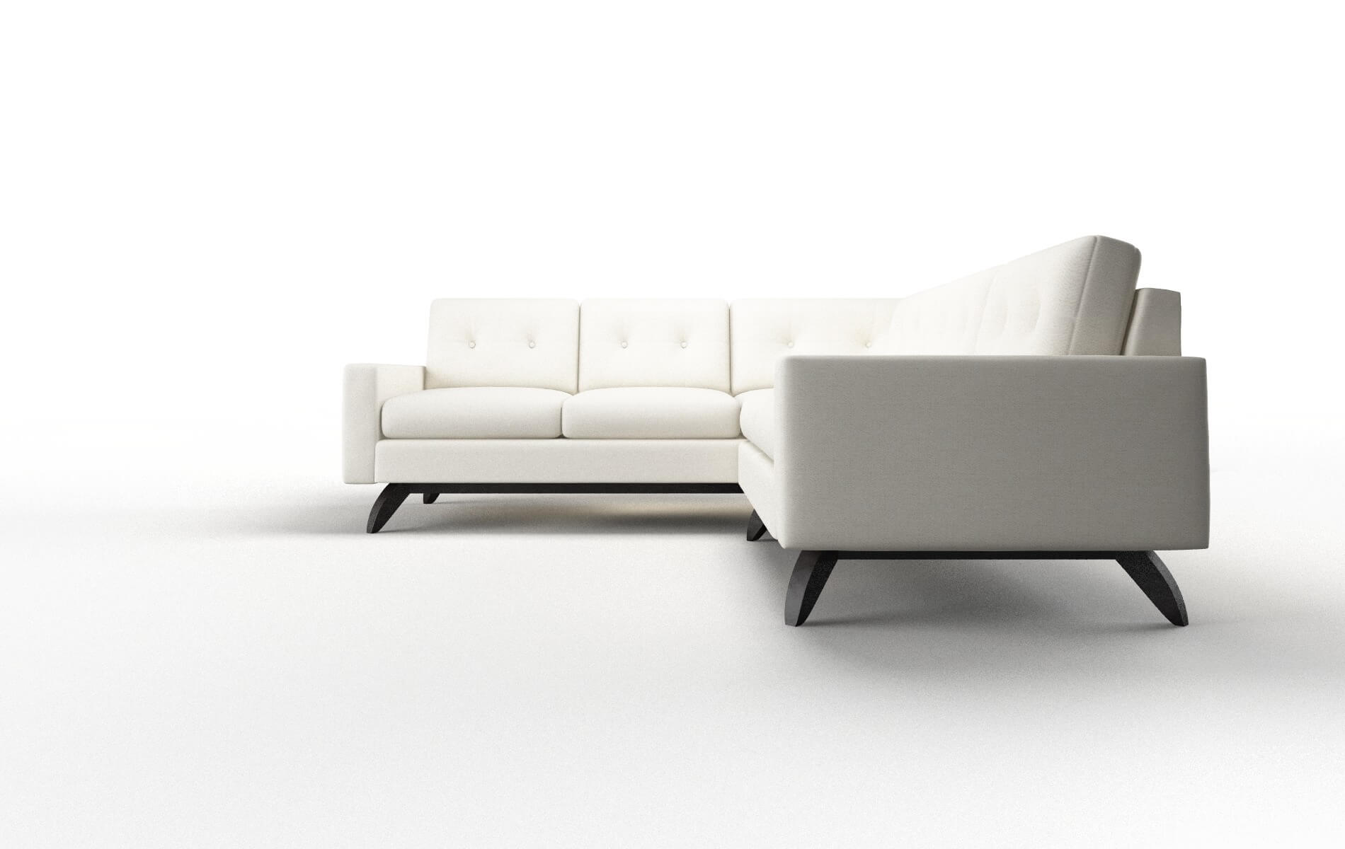 Milan Catalina Ivory Sectional espresso legs 5
