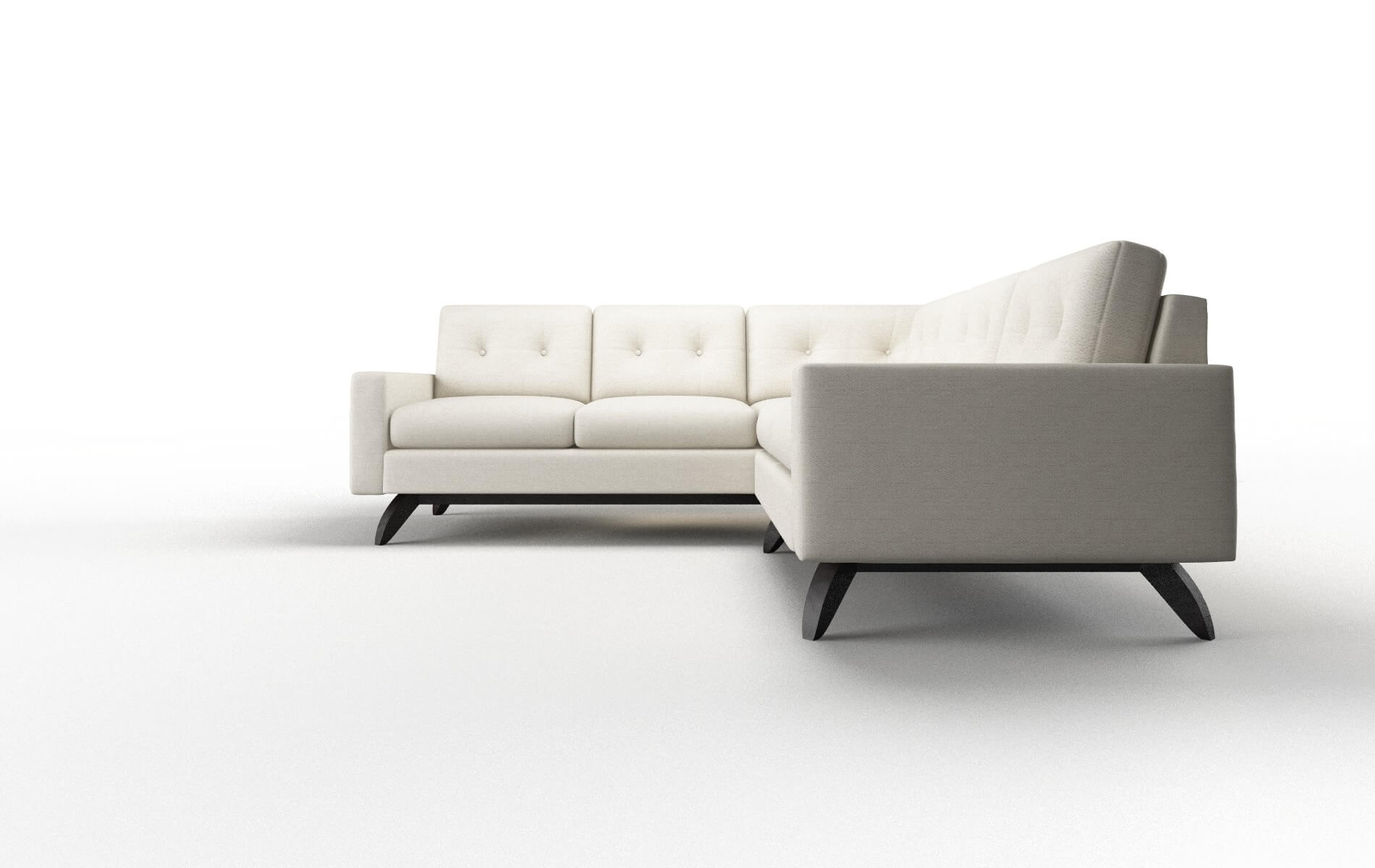 Milan Catalina Linen Sectional espresso legs 5