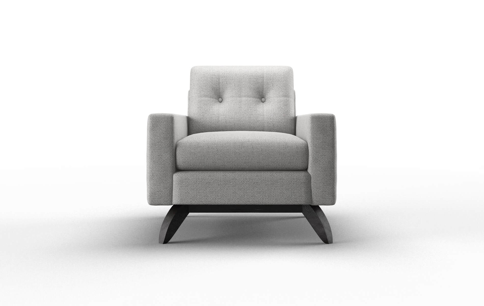 Milan Catalina Silver Chair espresso legs 1