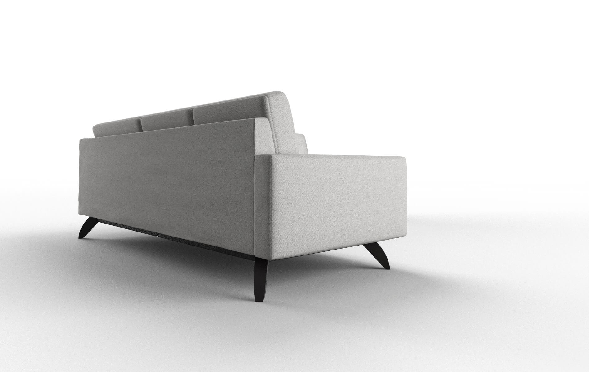 Milan Catalina Silver Sectional espresso legs 3