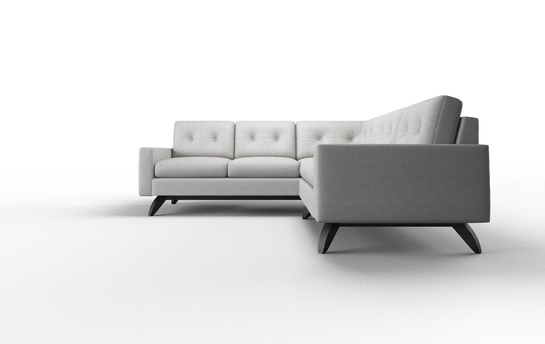 Milan Catalina Silver Sectional espresso legs 5