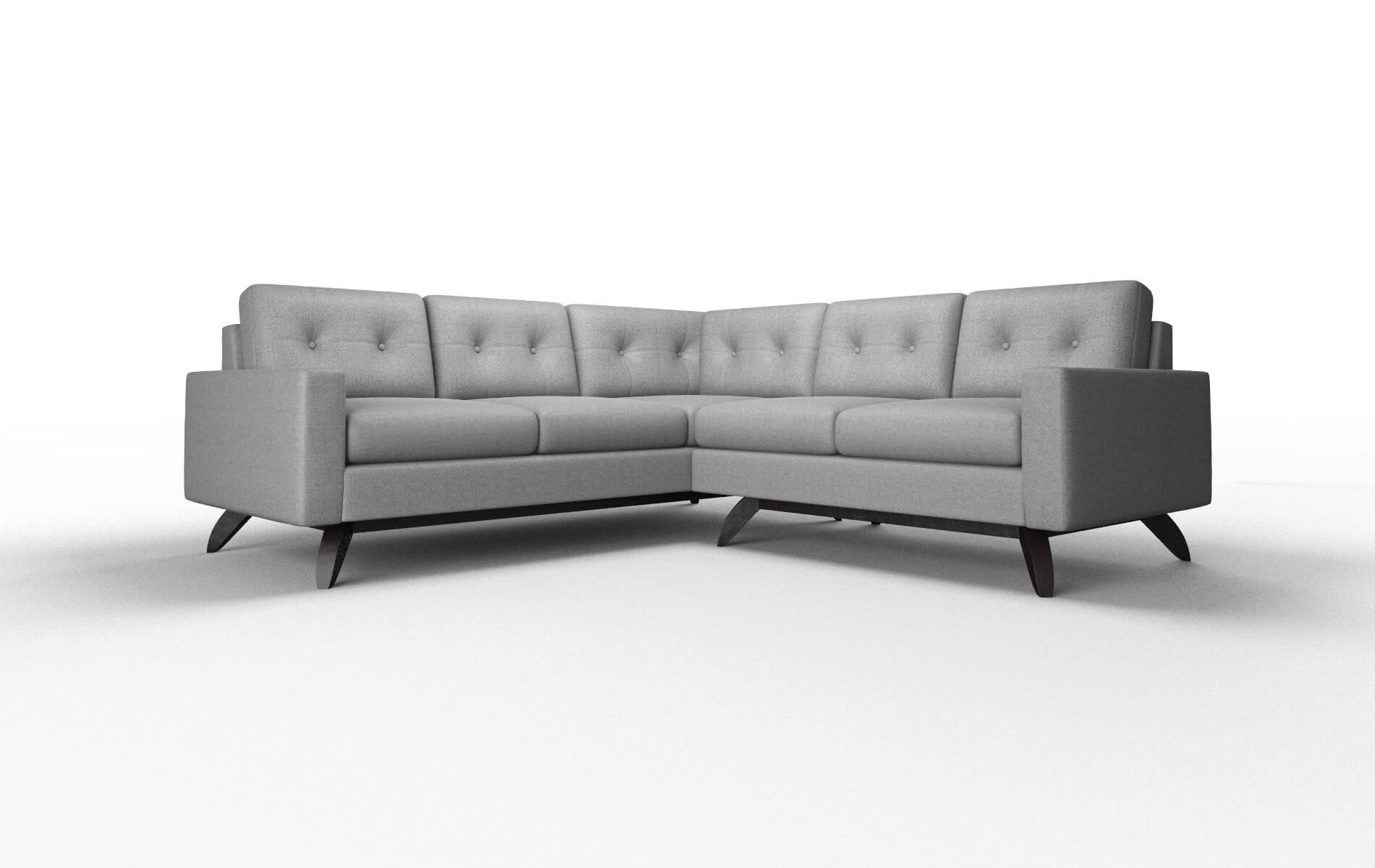 Milan Catalina Steel Sectional espresso legs 1