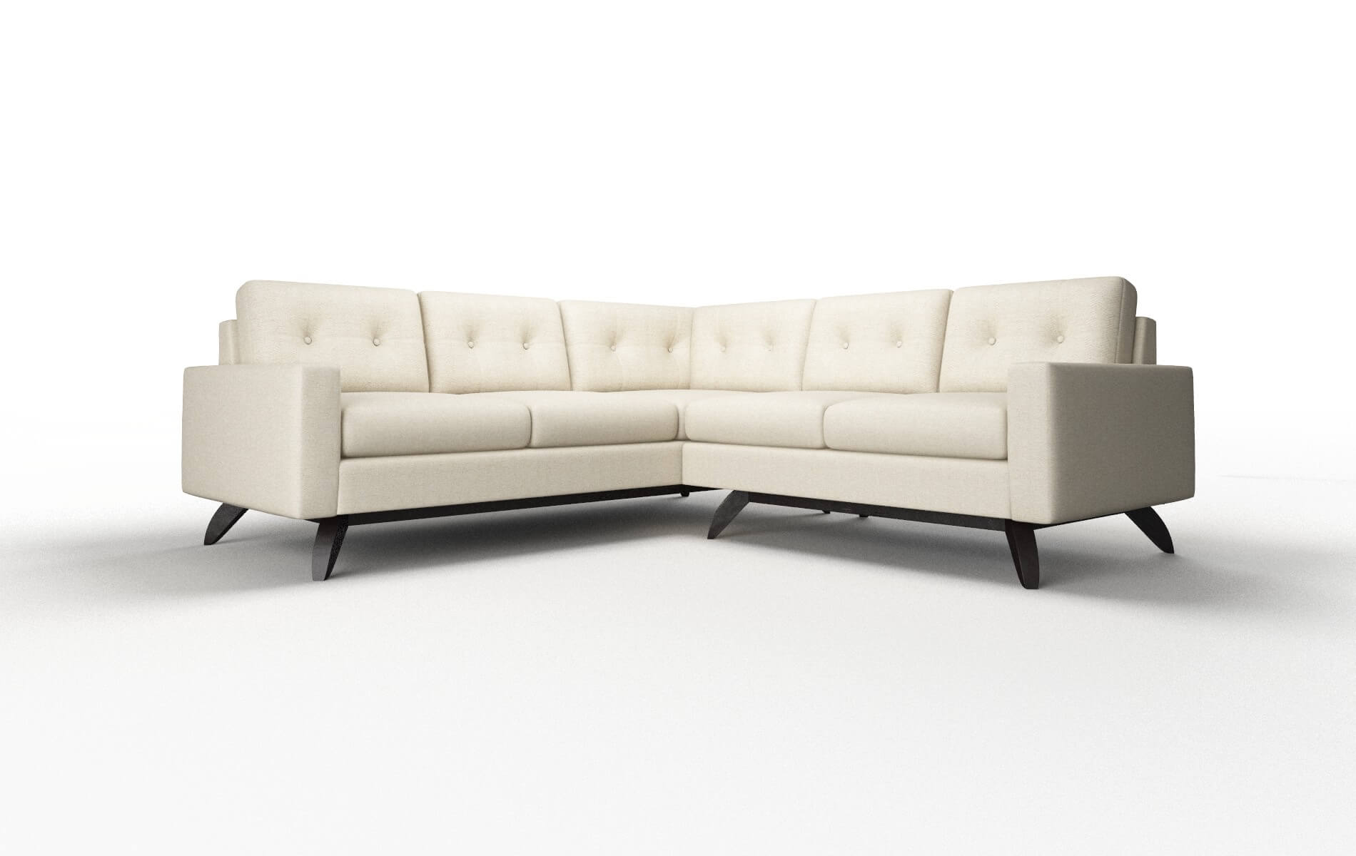 Milan Catalina Wheat Sectional espresso legs 1