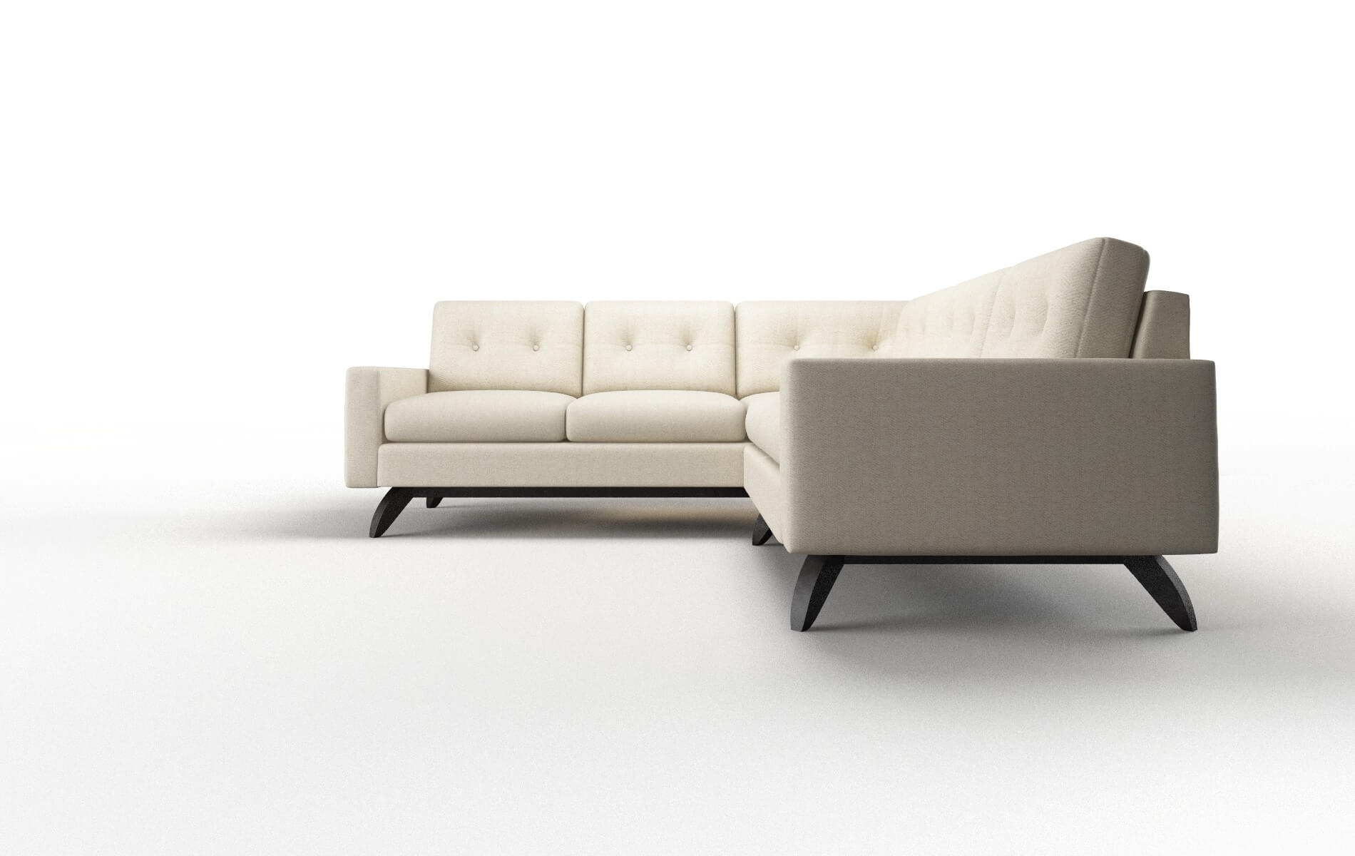 Milan Catalina Wheat Sectional espresso legs 5
