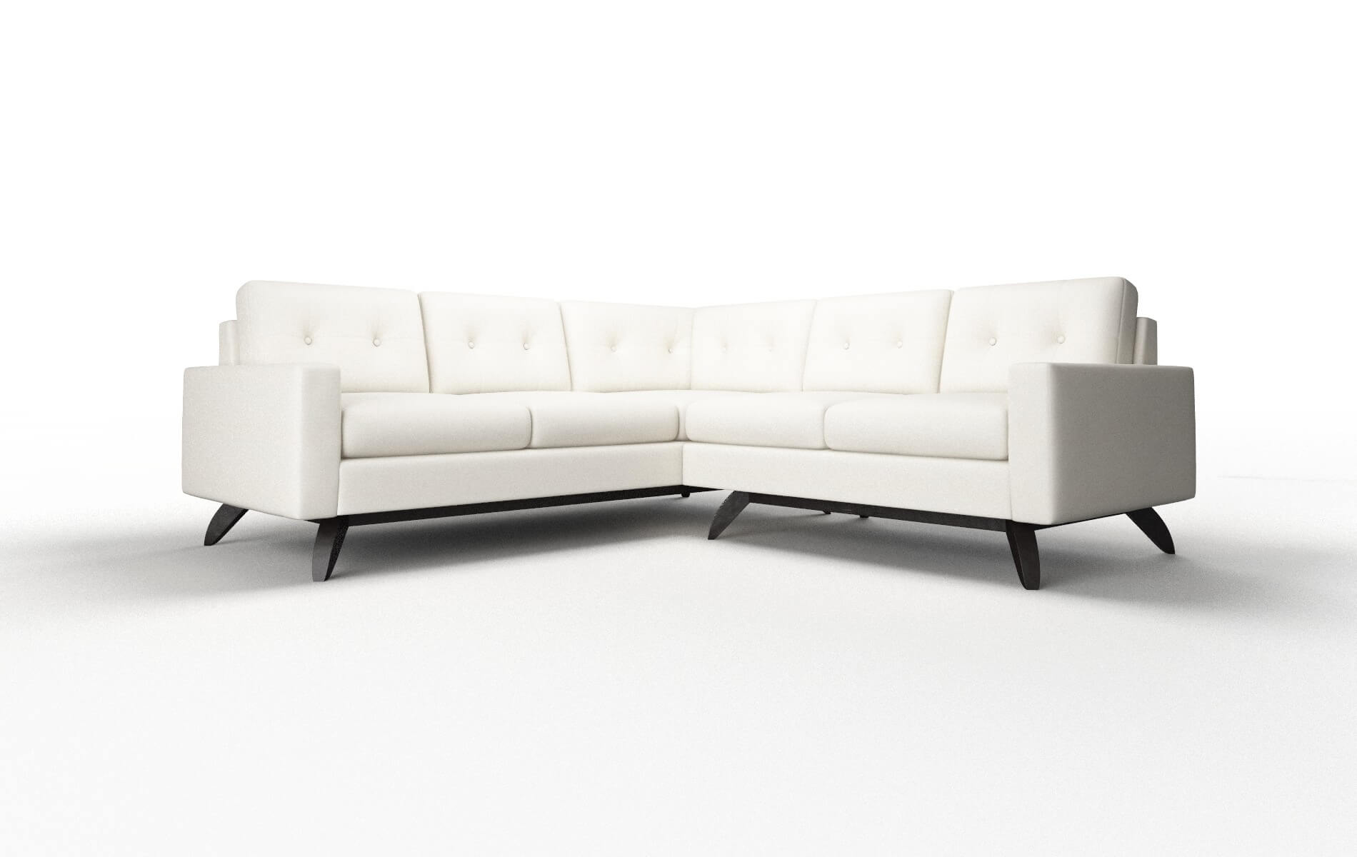 Milan Chance Bone Sectional espresso legs 1