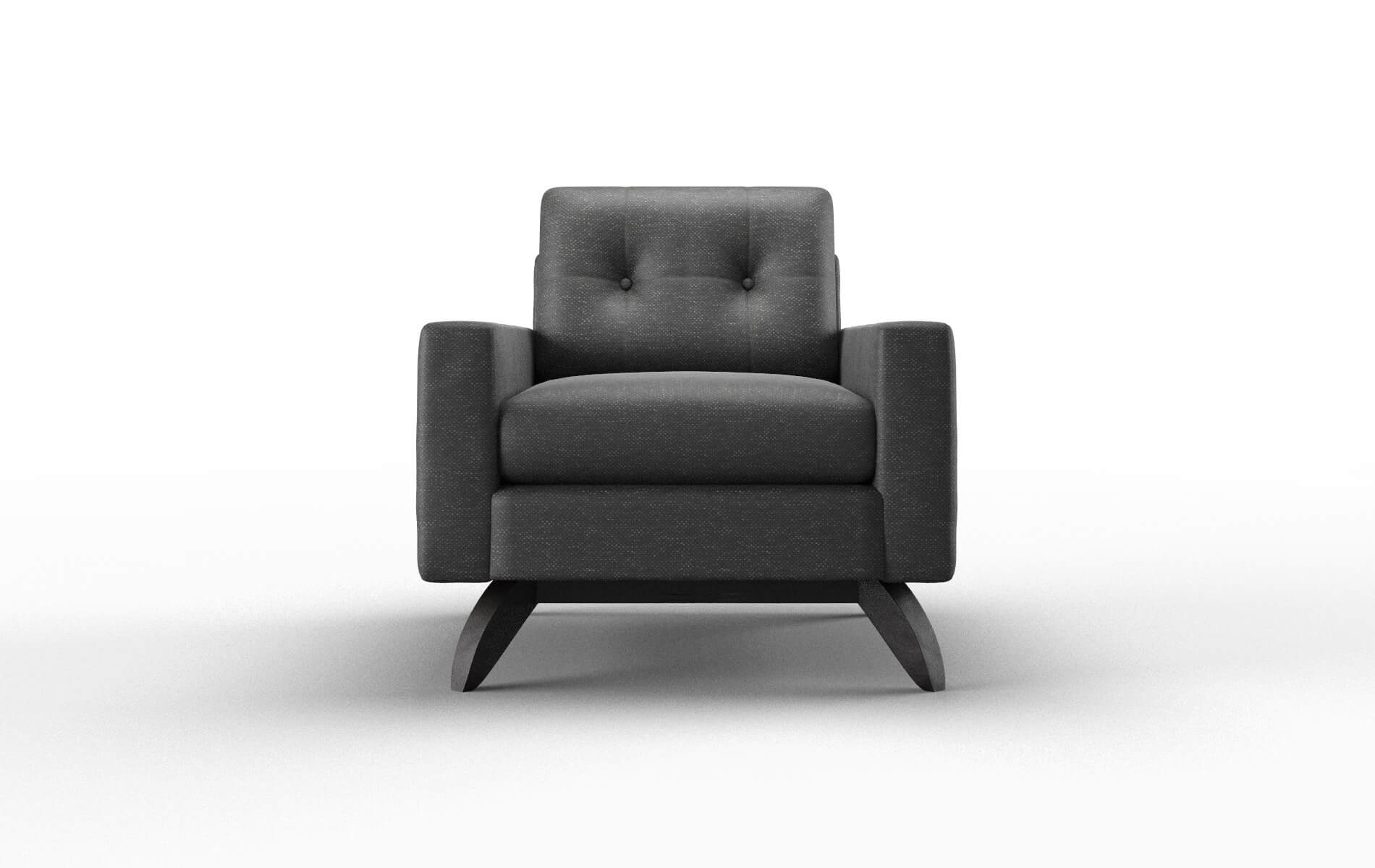 Milan Chance denim Chair Espresso Legs  1