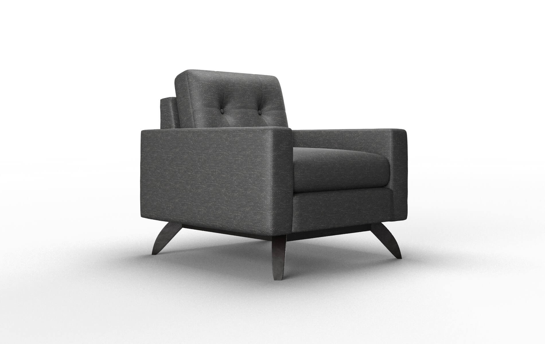 Milan Chance Denim Chair espresso legs 2
