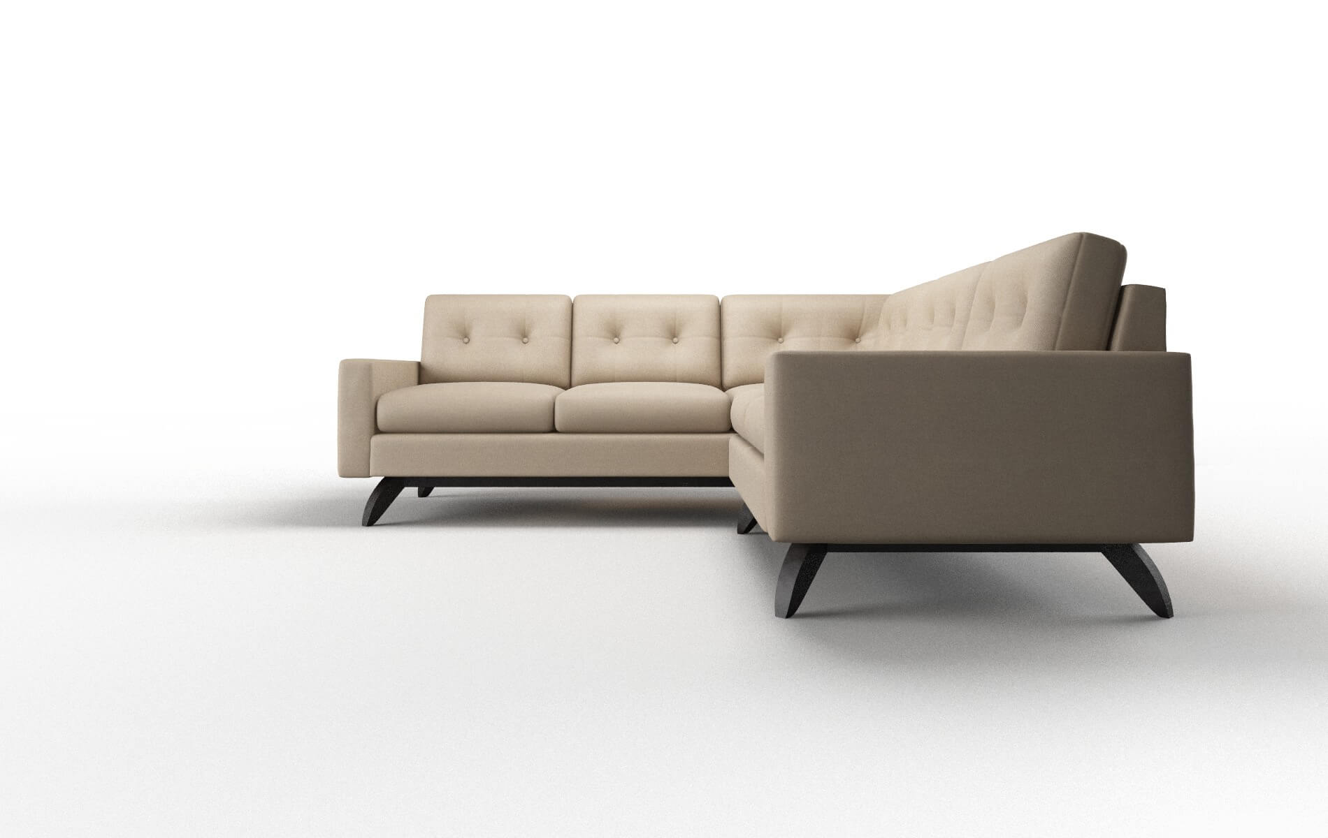 Milan Chance Platinum Sectional espresso legs 5