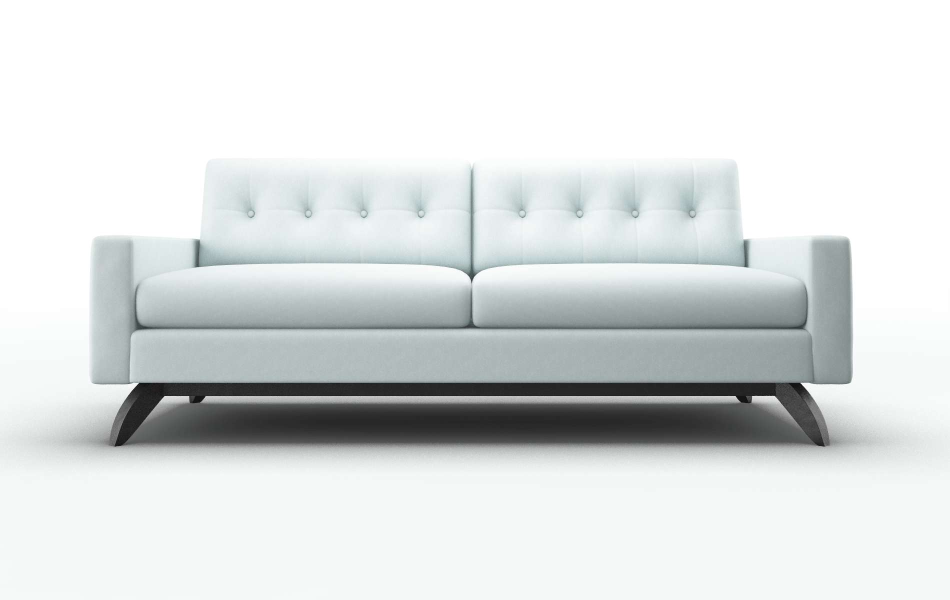 Milan Clyde Cornflower Sofa espresso legs 1