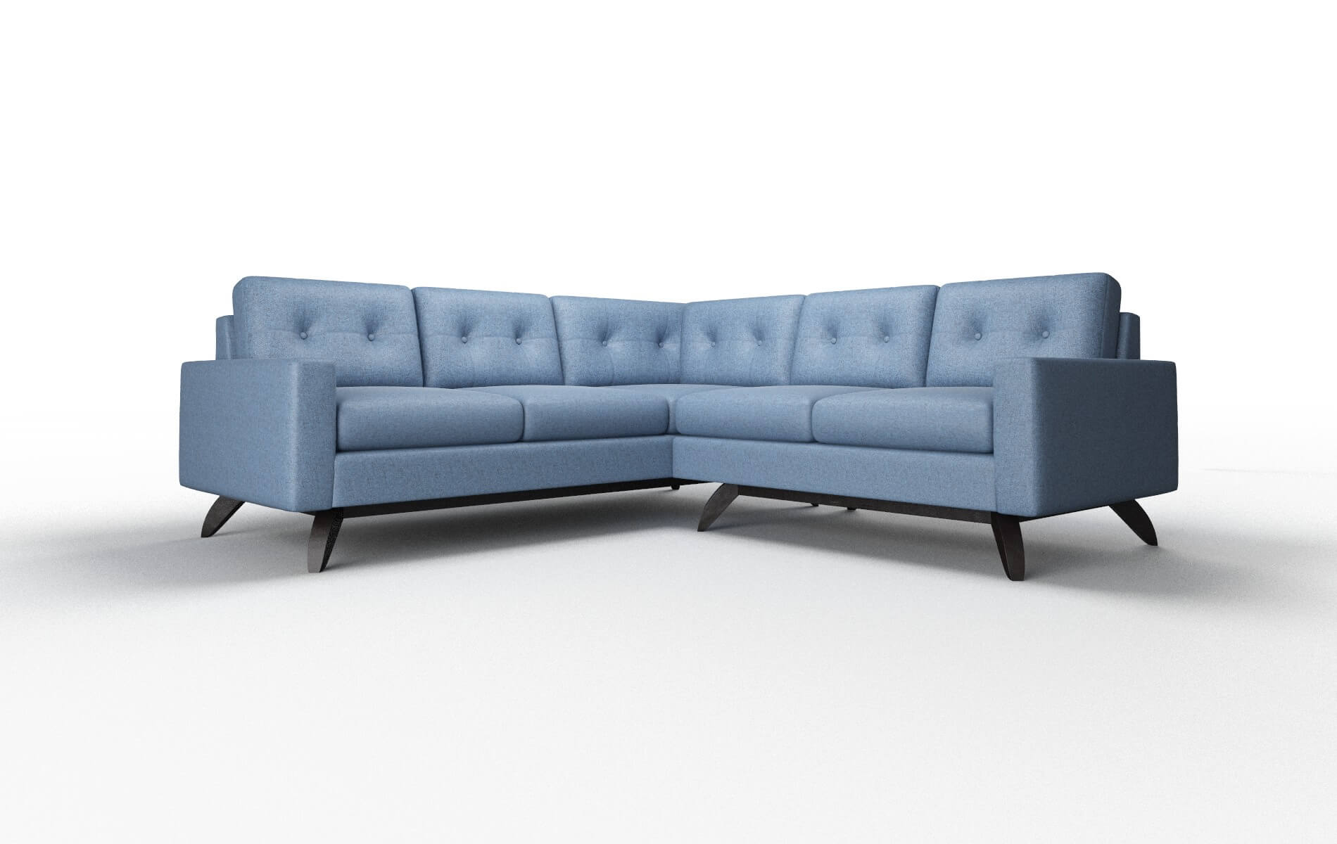 Milan Clyde Deep_ocean Sectional espresso legs 1