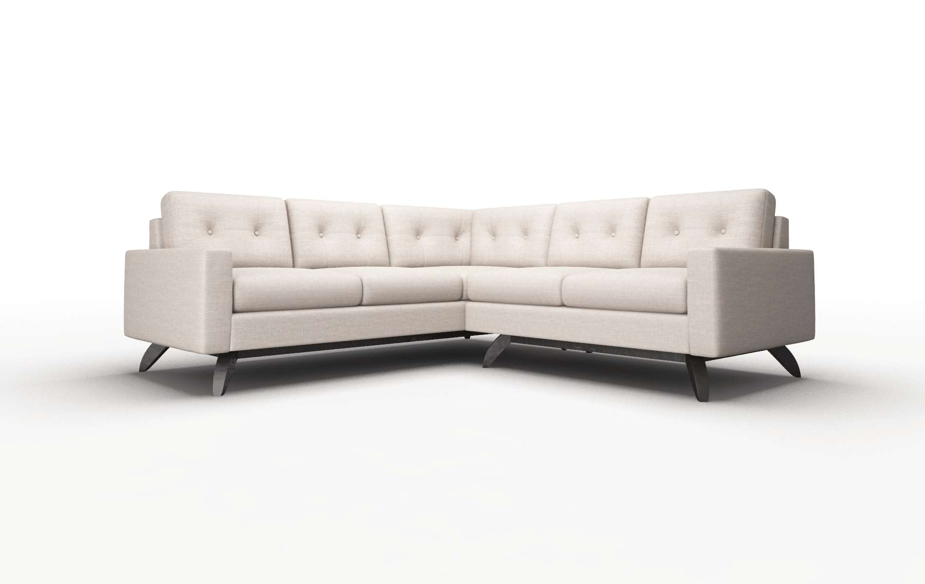 Milan Clyde dolphin Sectional Espresso Legs  1