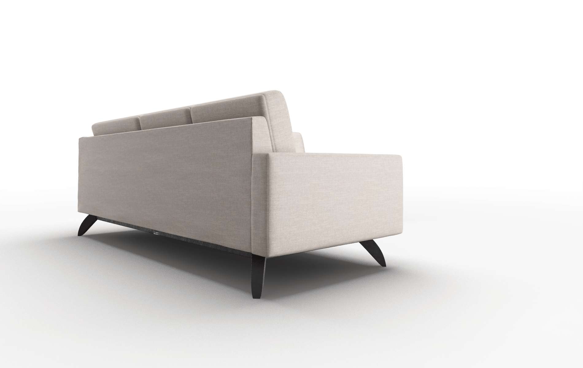 Milan Clyde Dolphin Sectional espresso legs 3