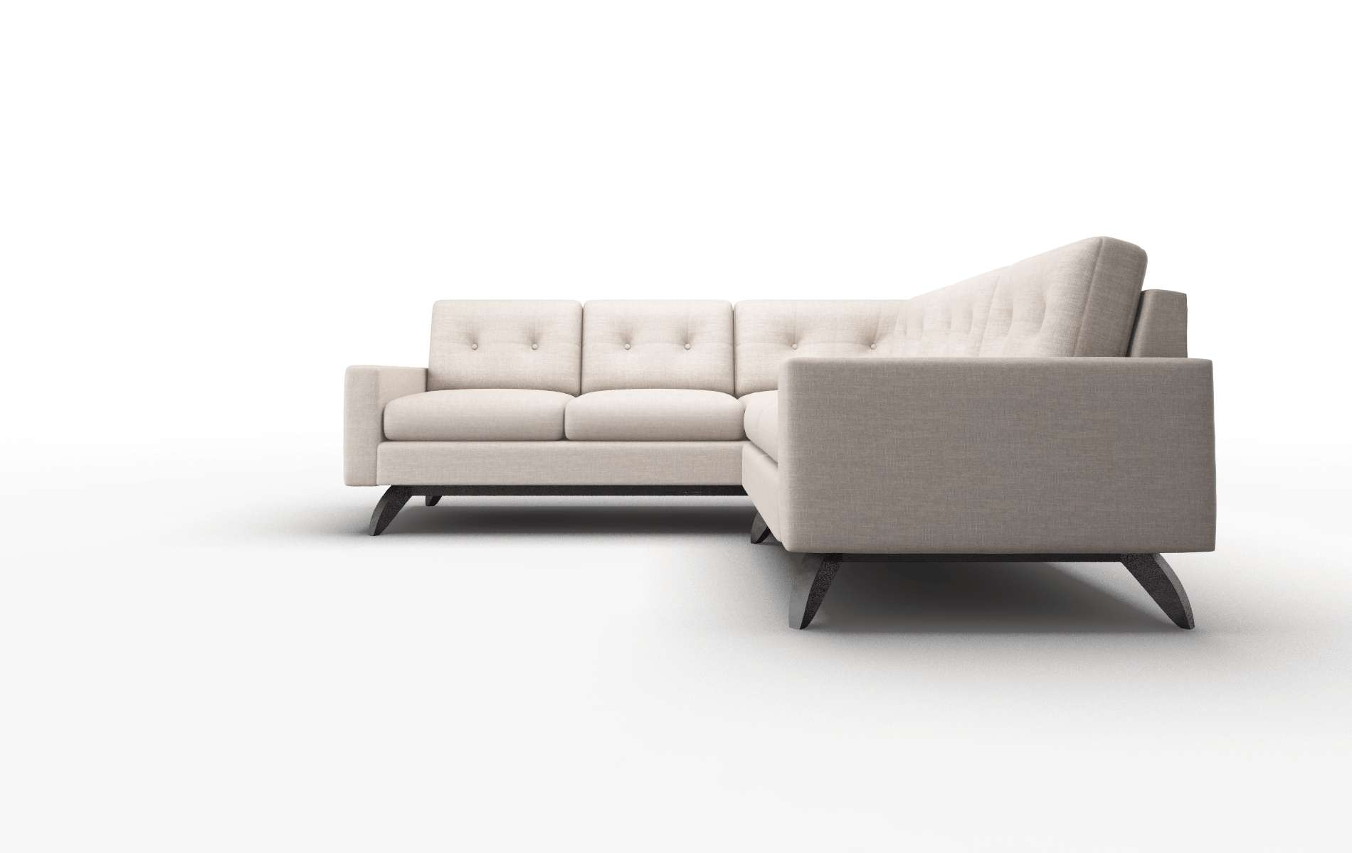 Milan Clyde Dolphin Sectional espresso legs 5