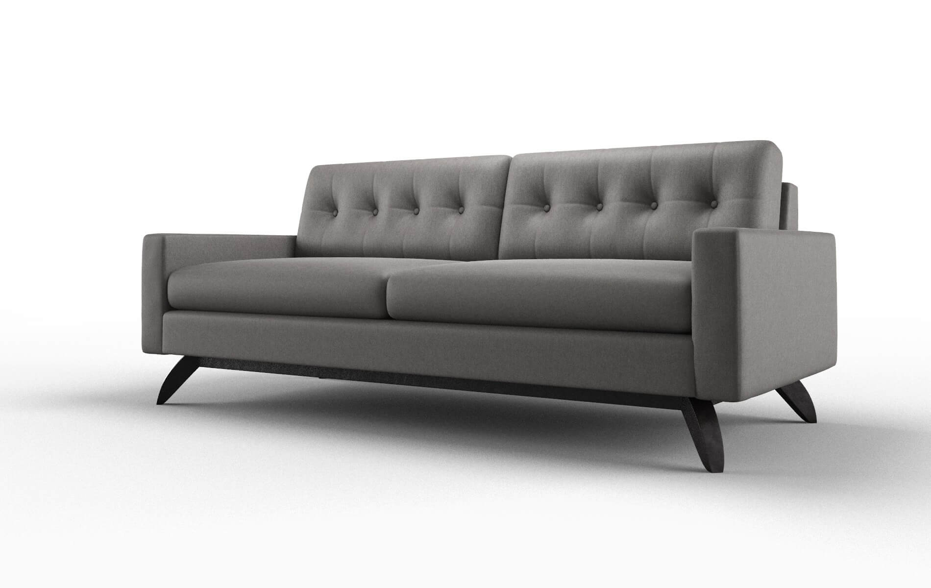 Milan Cosmo Charcoal Sofa espresso legs 4