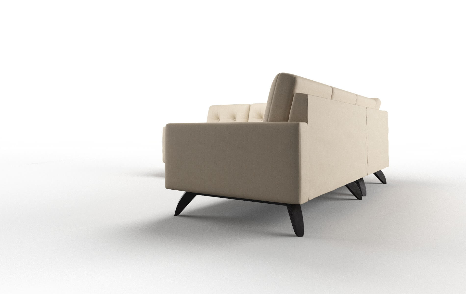 Milan Cosmo Fawn Sectional espresso legs 4