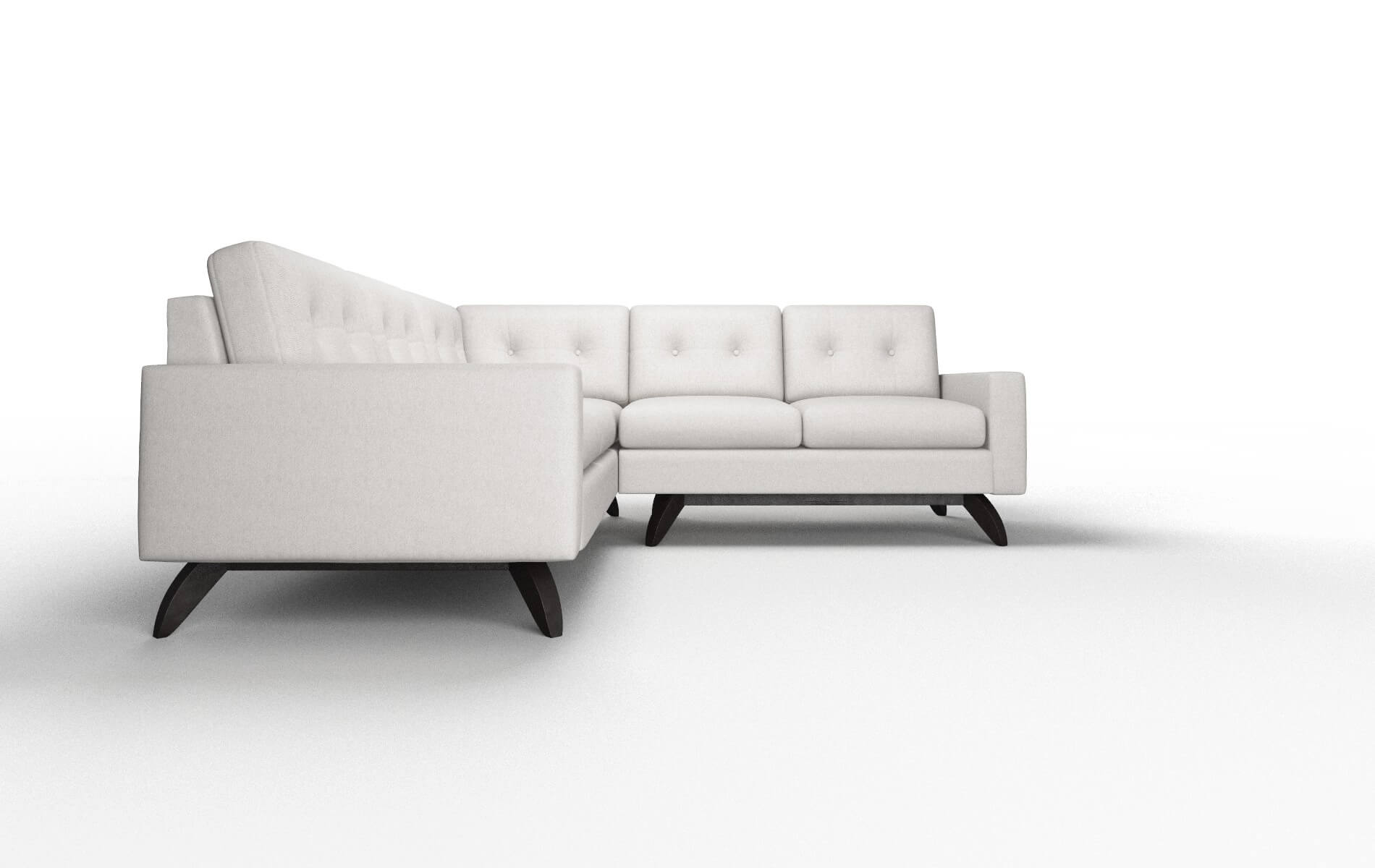 Milan Cosmo Silver Sectional espresso legs 2