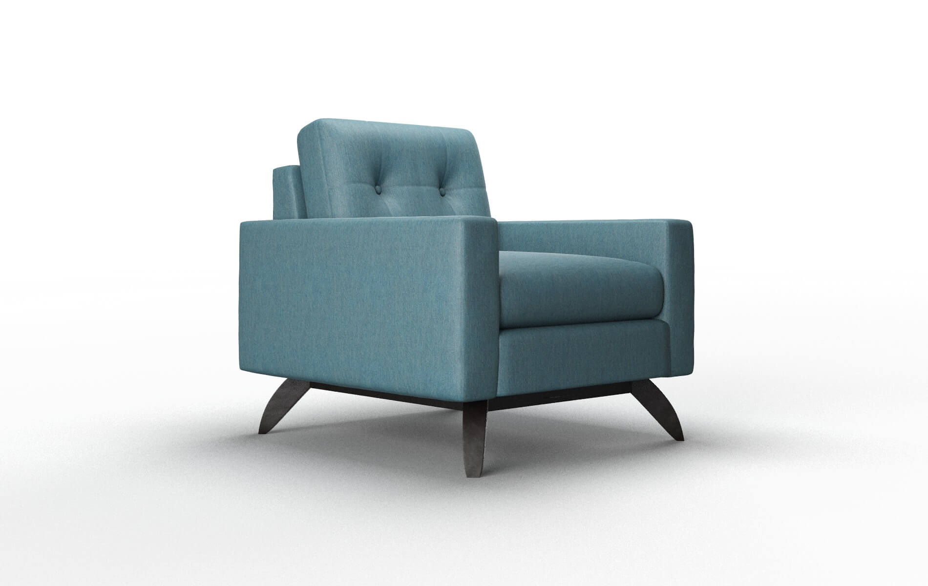 Milan Cosmo Teal Chair espresso legs 2