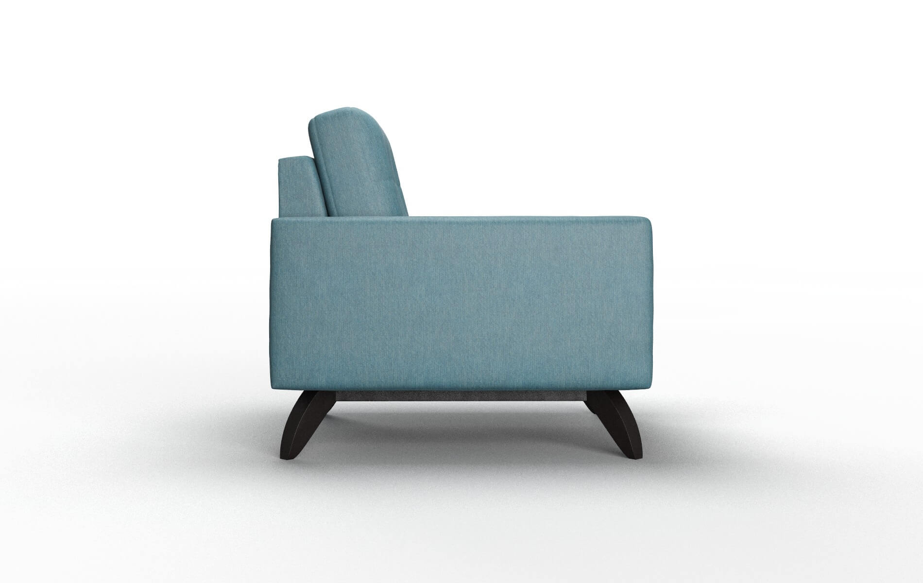 Milan Cosmo Teal Chair espresso legs 3