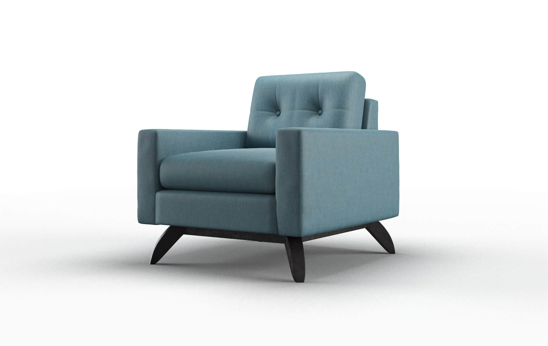 Milan Cosmo Teal Chair espresso legs 4