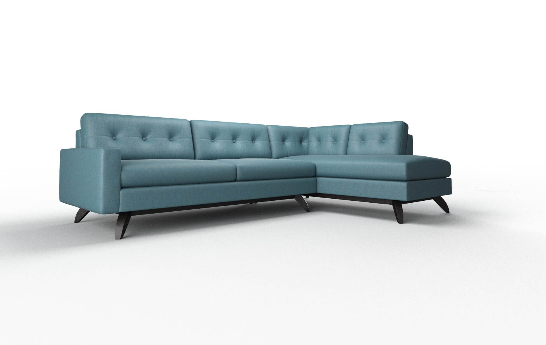 Milan Cosmo Teal Panel espresso legs 2