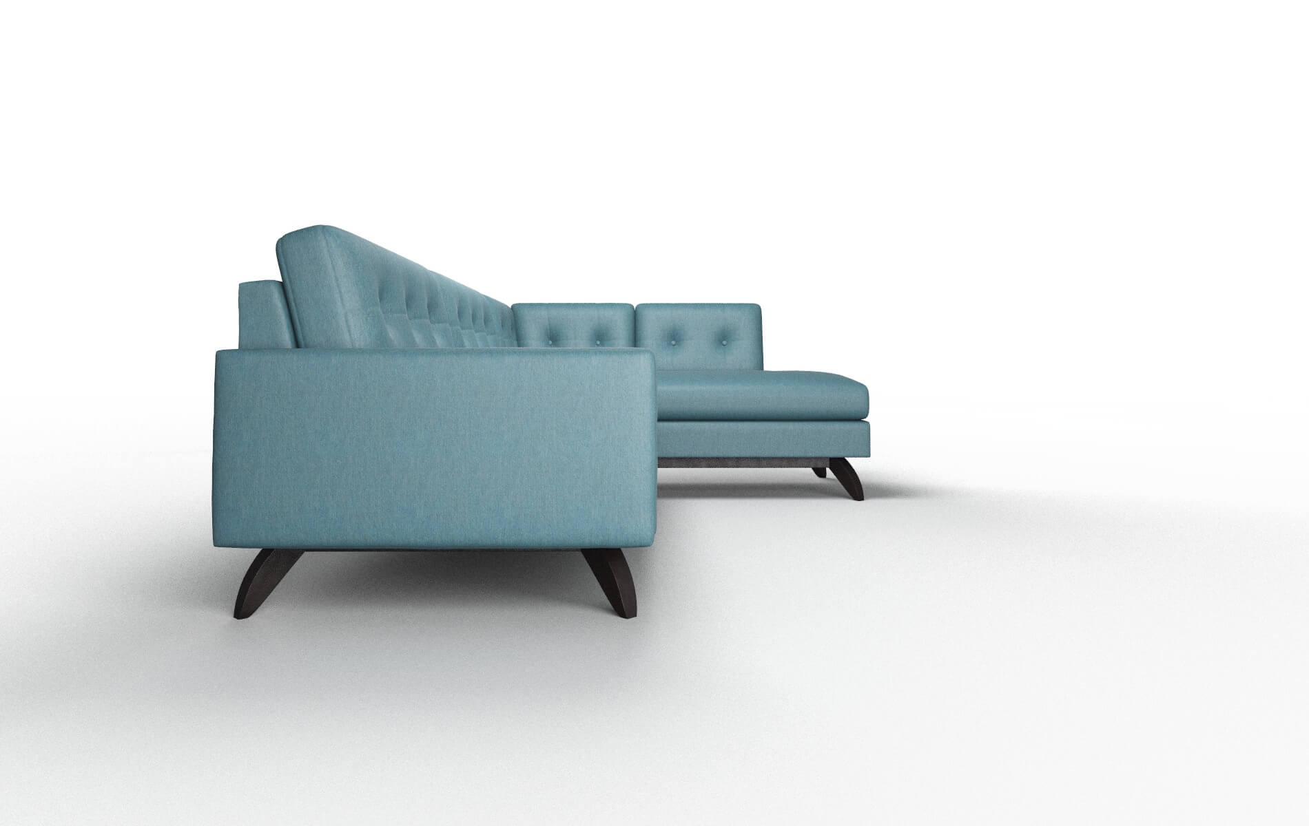 Milan Cosmo Teal Panel espresso legs 3
