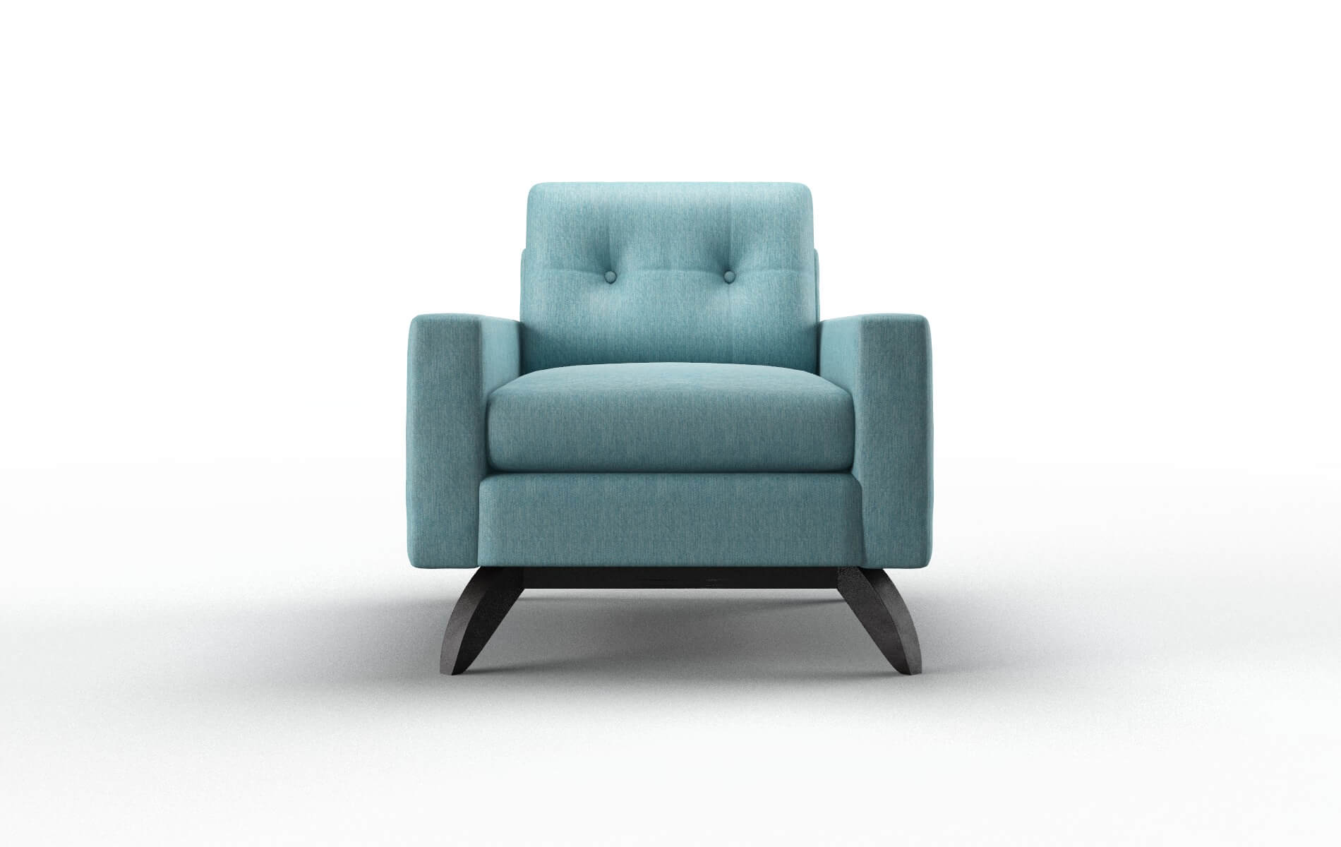 Milan Cosmo Turquoise Chair espresso legs 1